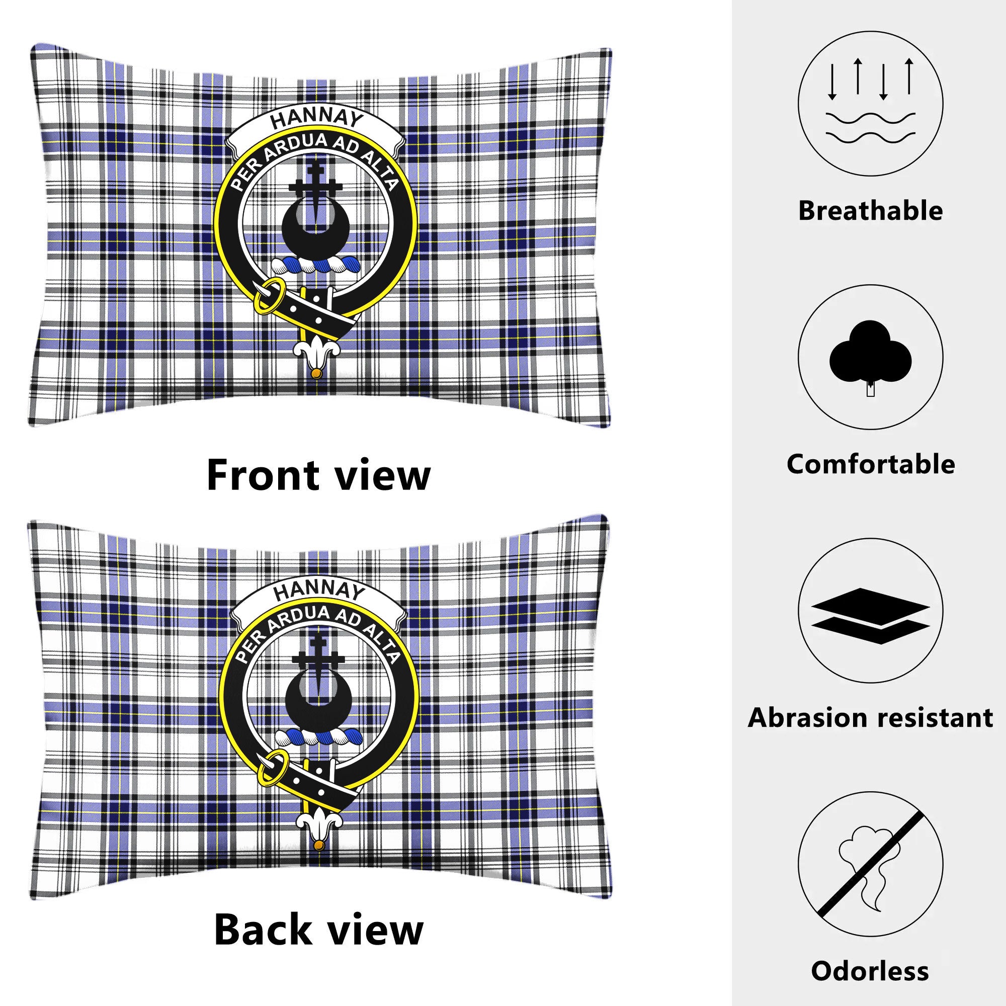 Hannay Modern Tartan Crest Pillow Cover