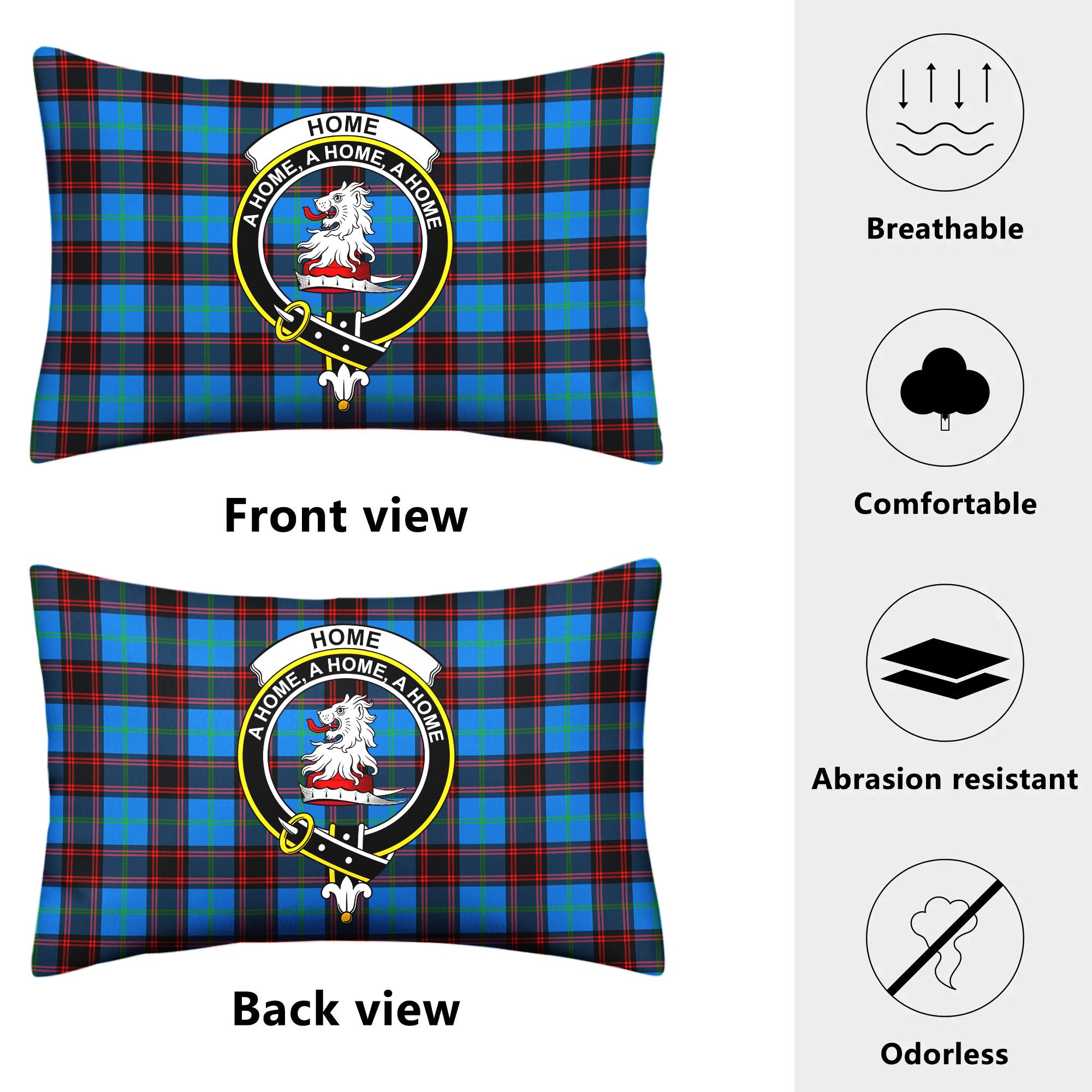 Home Ancient Tartan Crest Pillow Cover