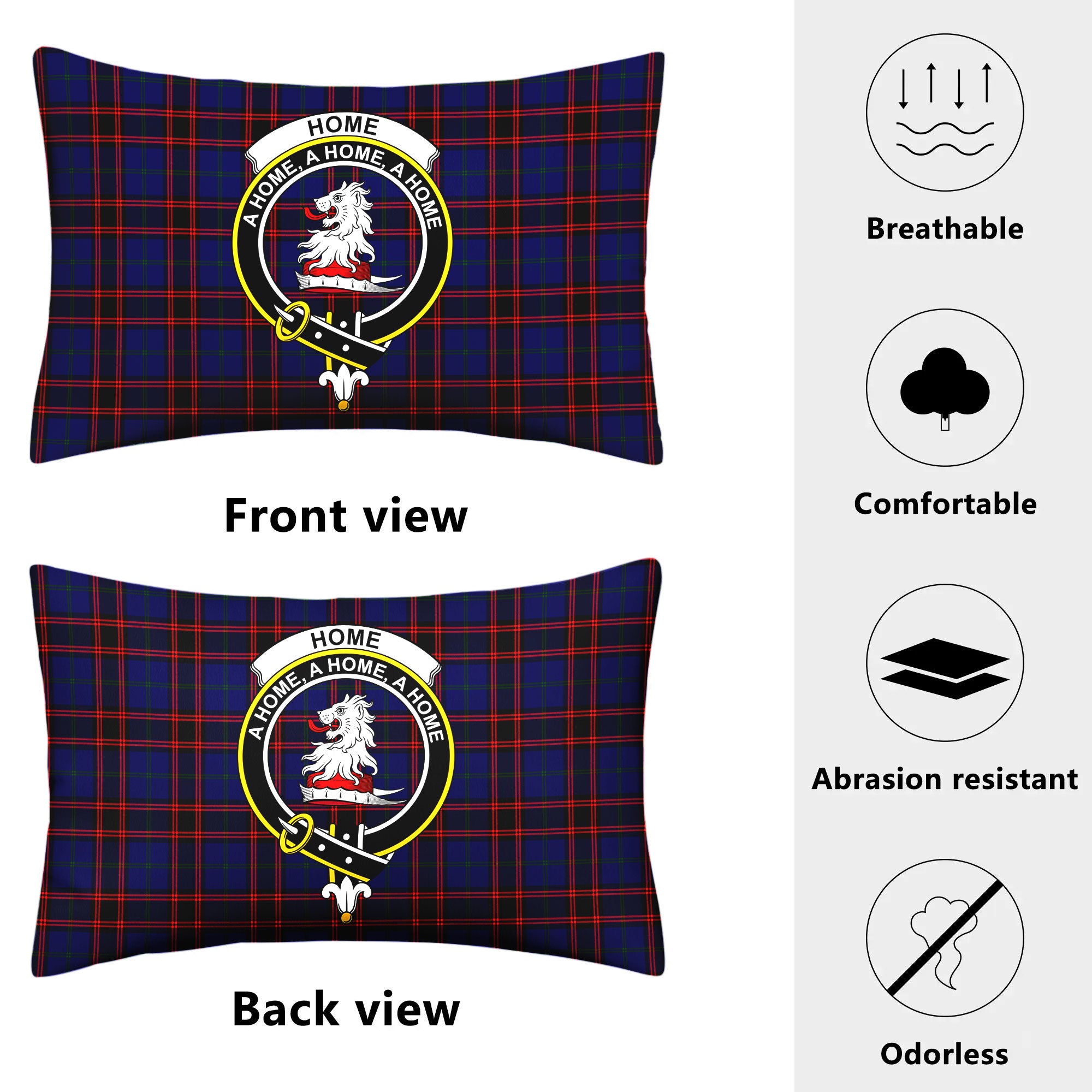 Home Modern Tartan Crest Pillow Cover