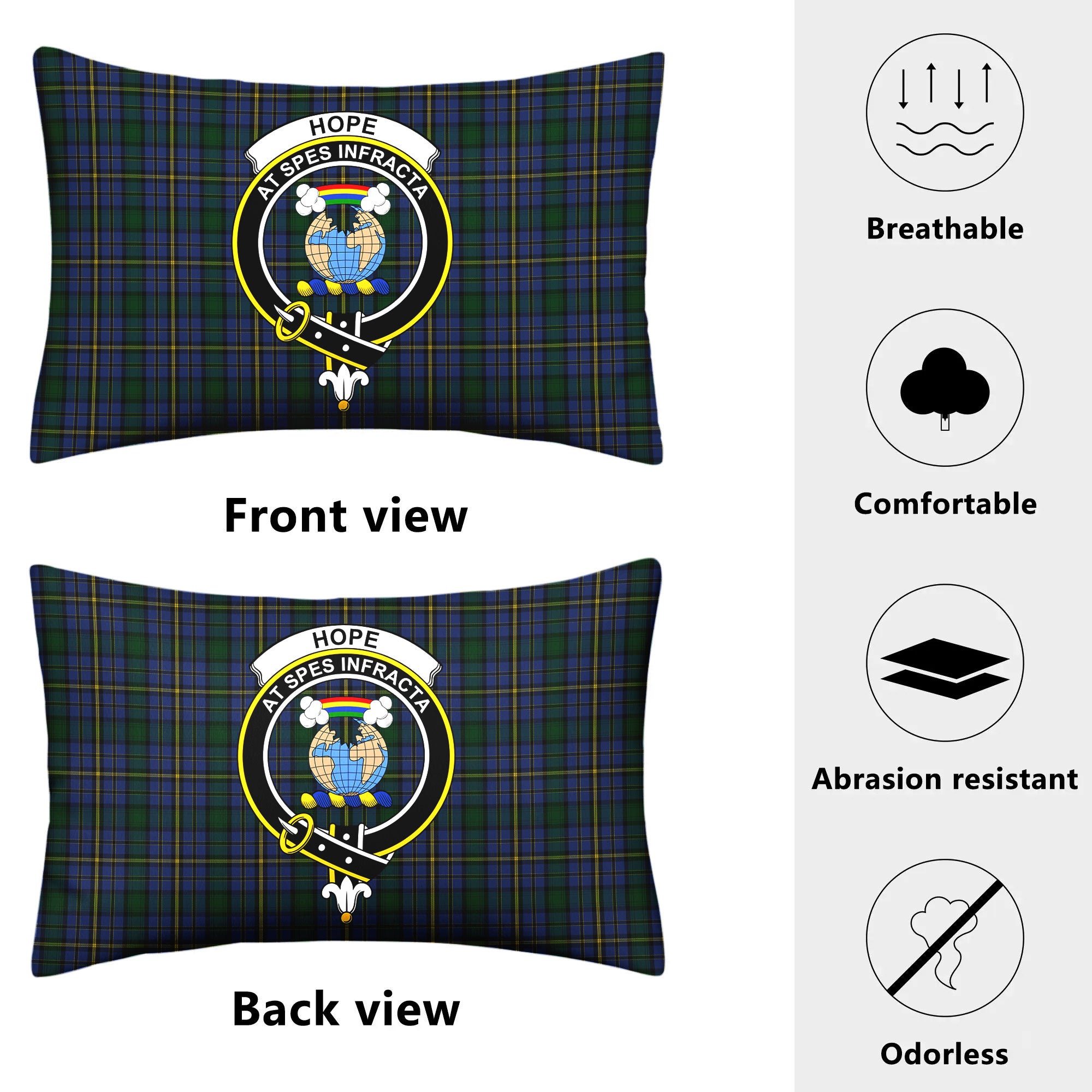 Hope Tartan Crest Pillow Cover