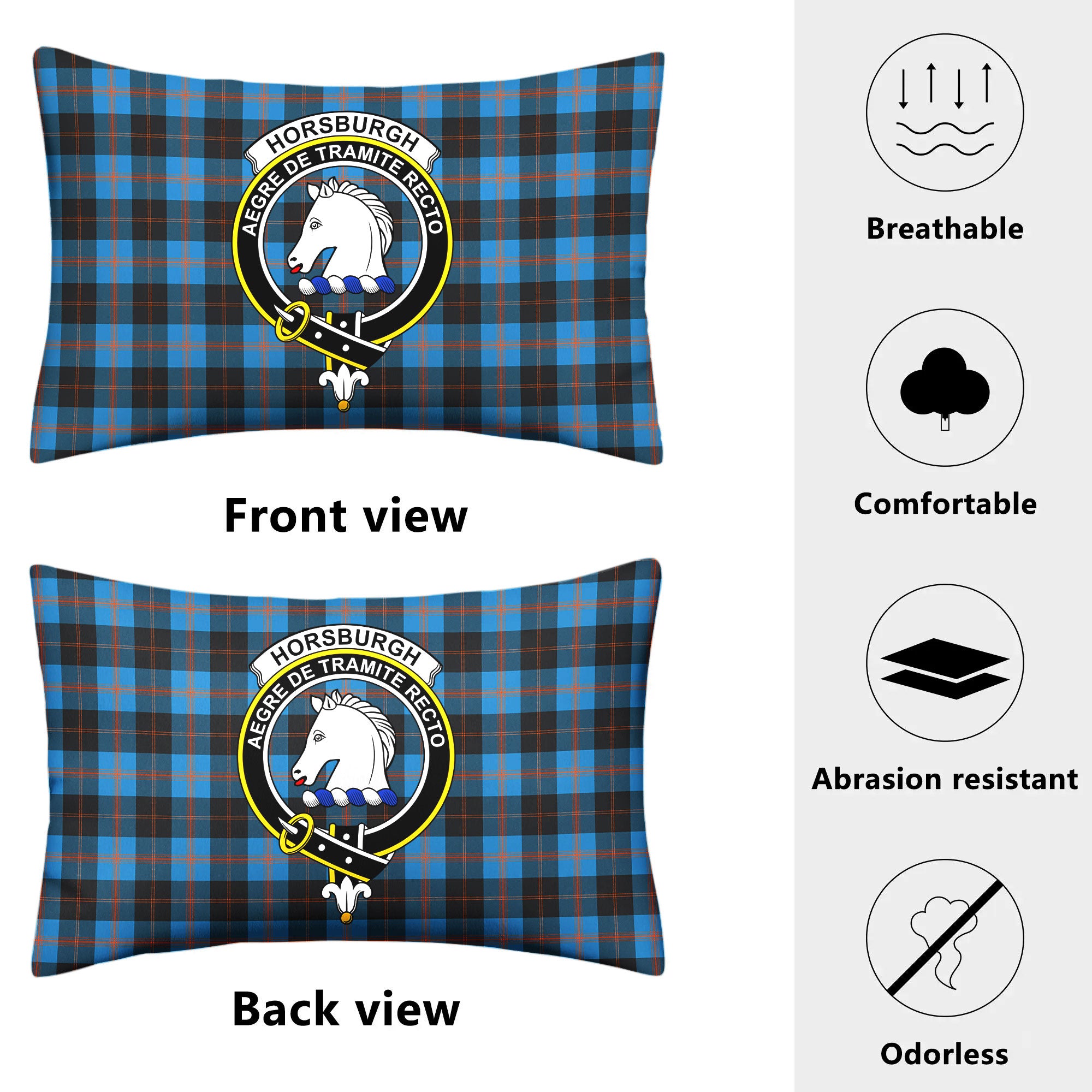 Horsburgh Tartan Crest Pillow Cover