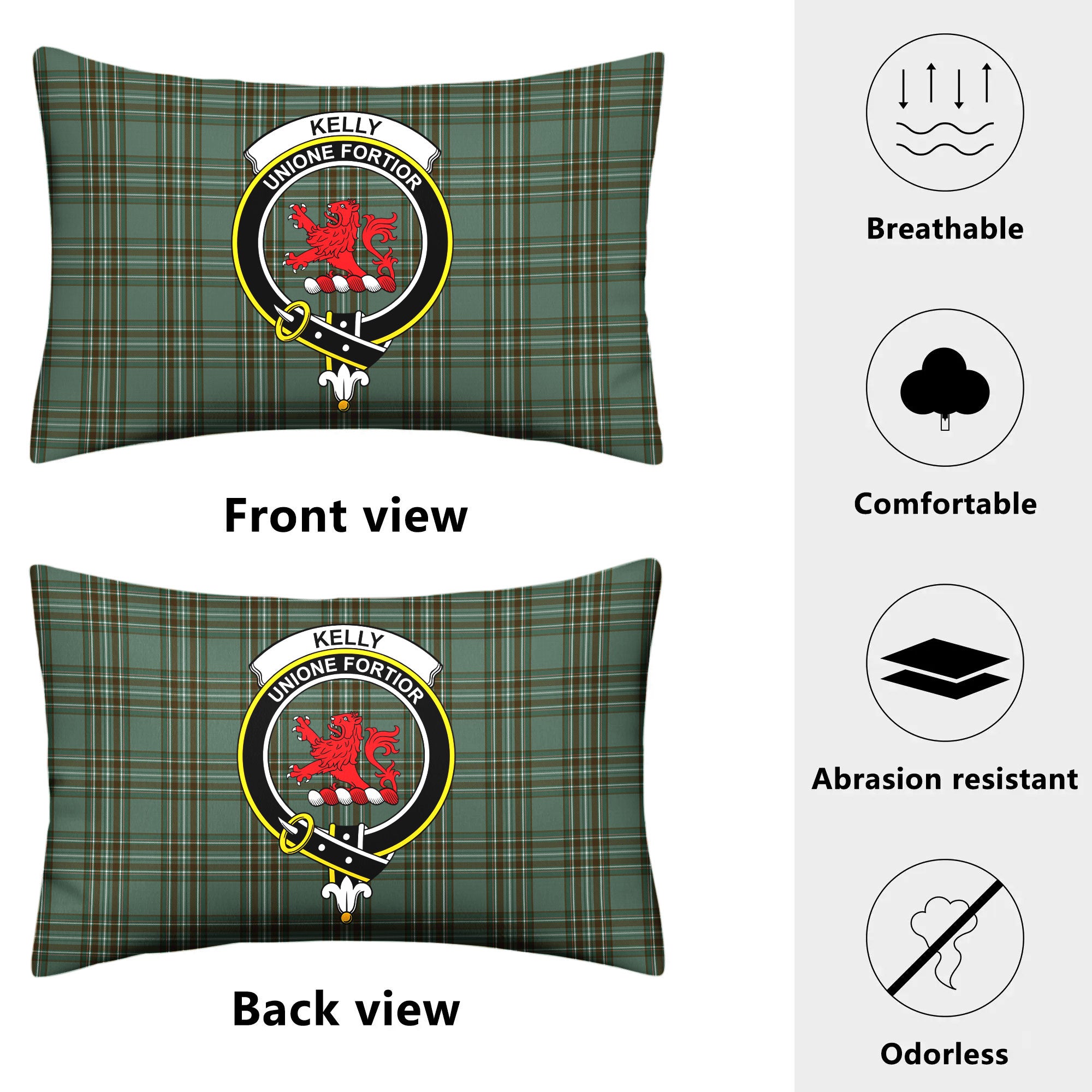 Kelly Dress Tartan Crest Pillow Cover