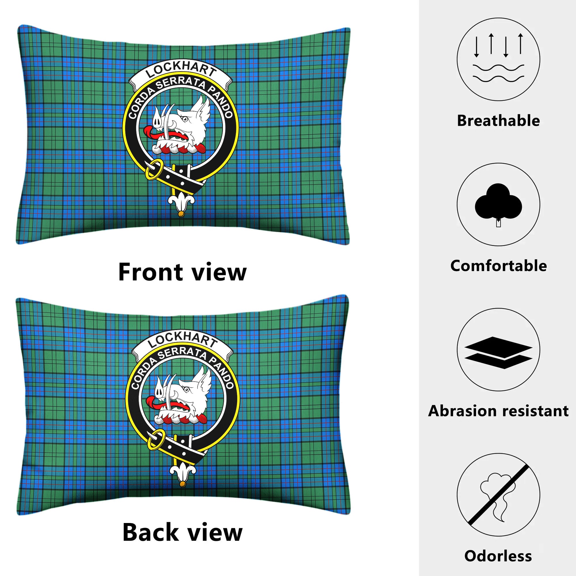 Lockhart Tartan Crest Pillow Cover