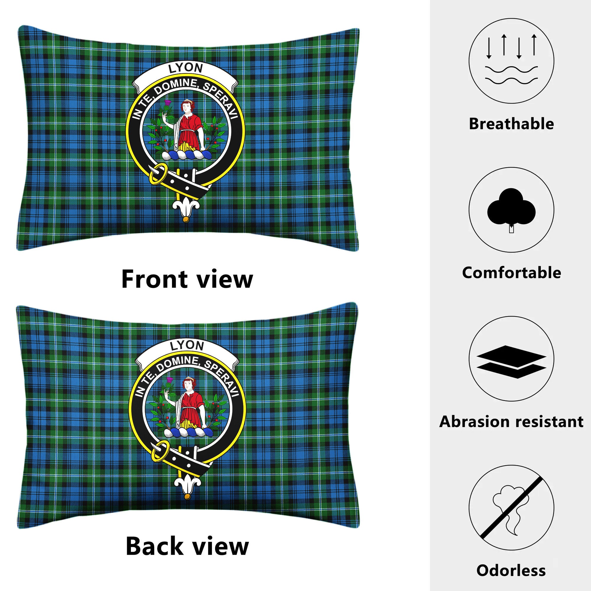 Lyon Tartan Crest Pillow Cover