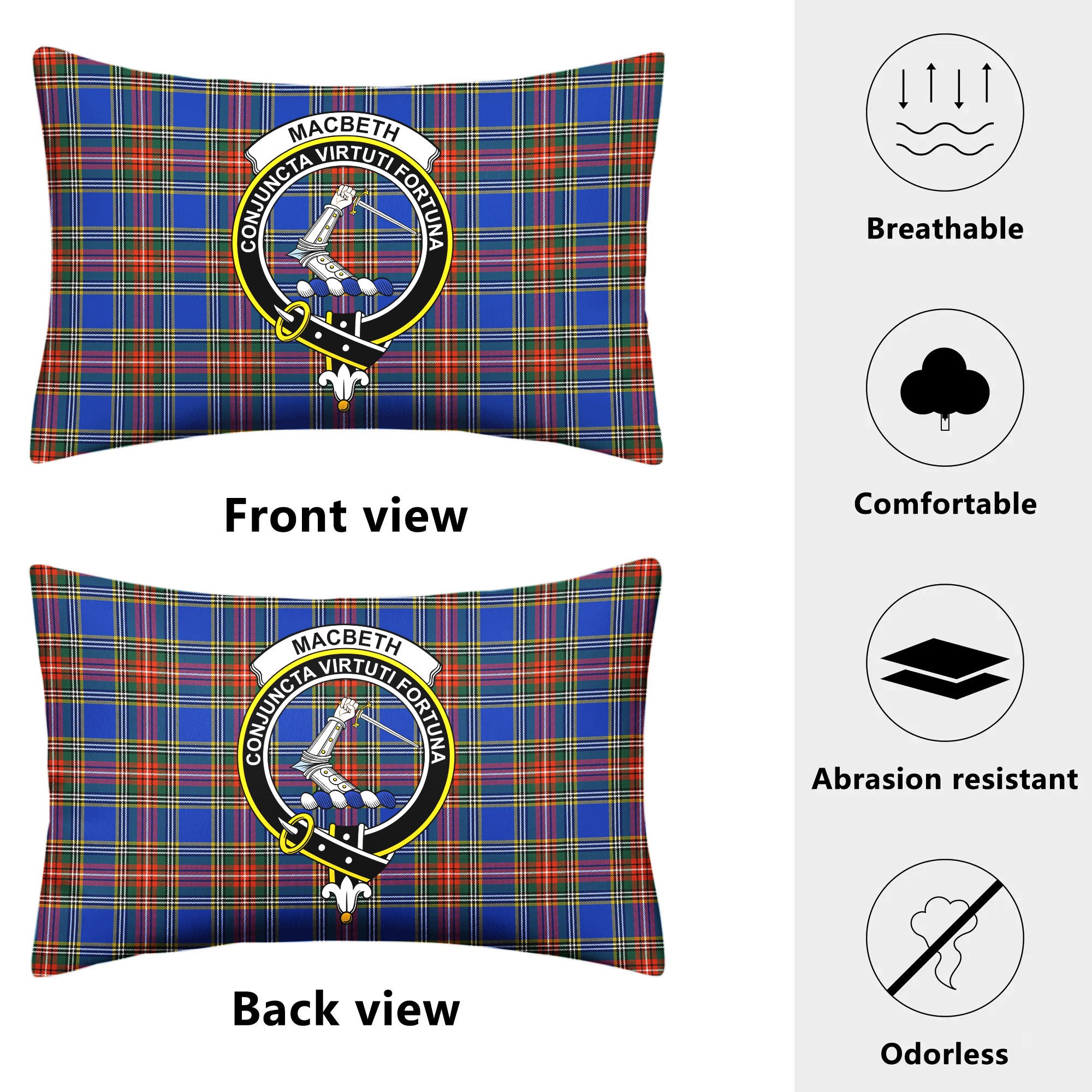 MacBeth Ancient Tartan Crest Pillow Cover