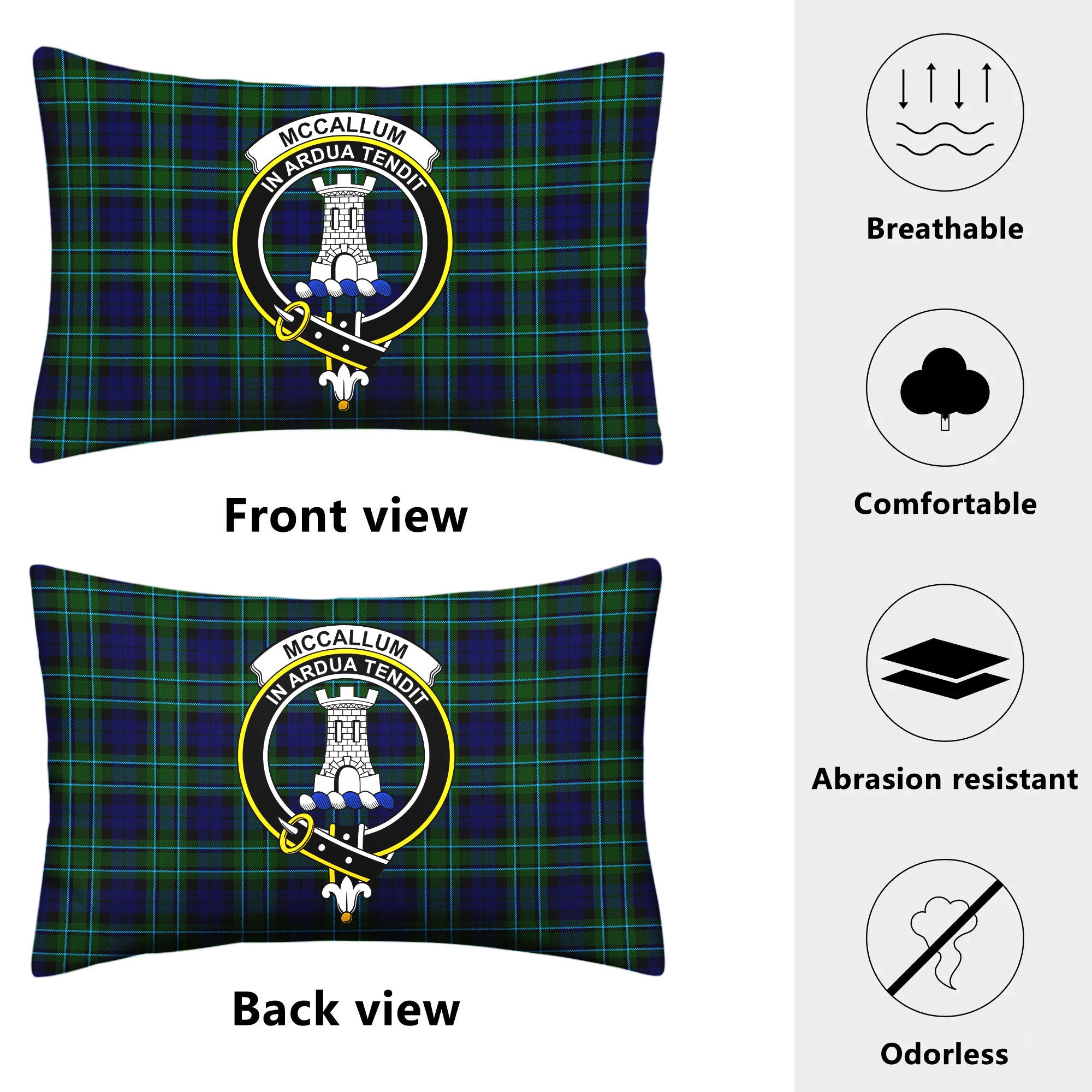 McCallum Modern Tartan Crest Pillow Cover