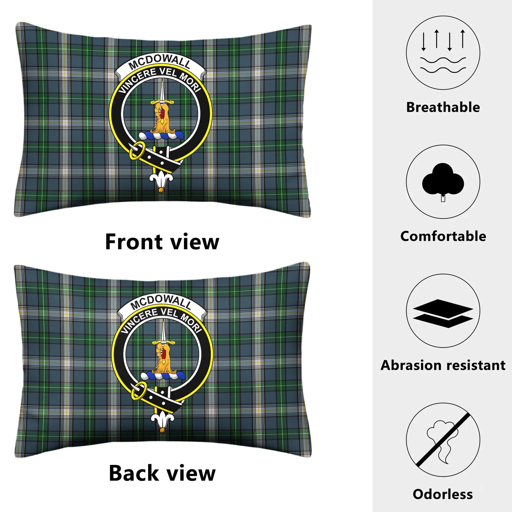 McDowall Tartan Crest Pillow Cover