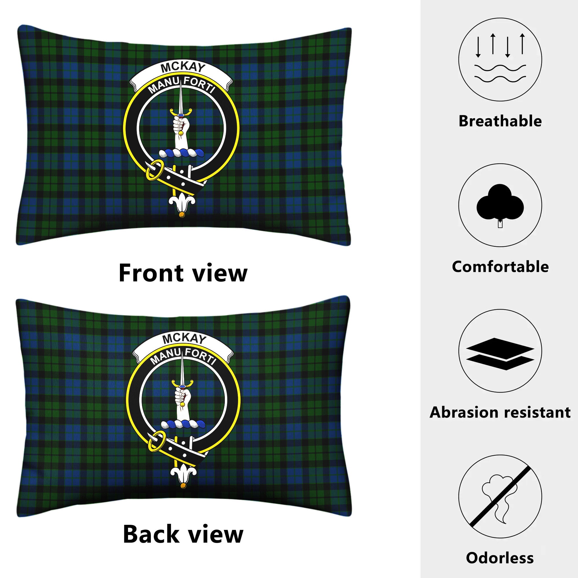 McKay Modern Tartan Crest Pillow Cover