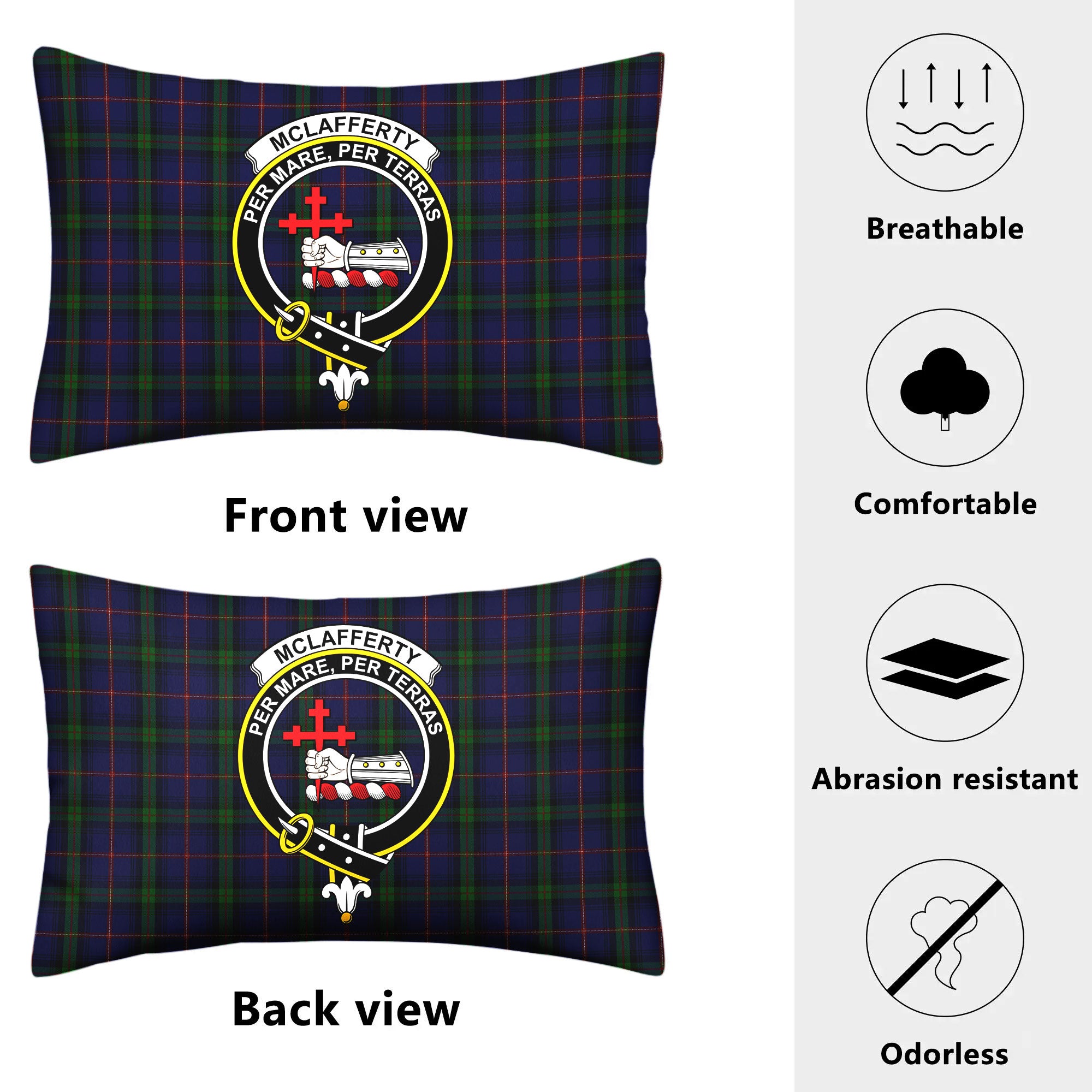 McLafferty Tartan Crest Pillow Cover