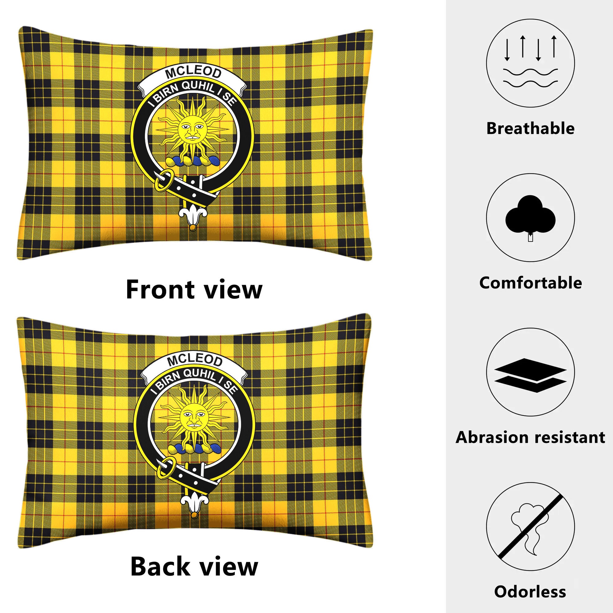 McLeod of Lewis Ancient Tartan Crest Pillow Cover