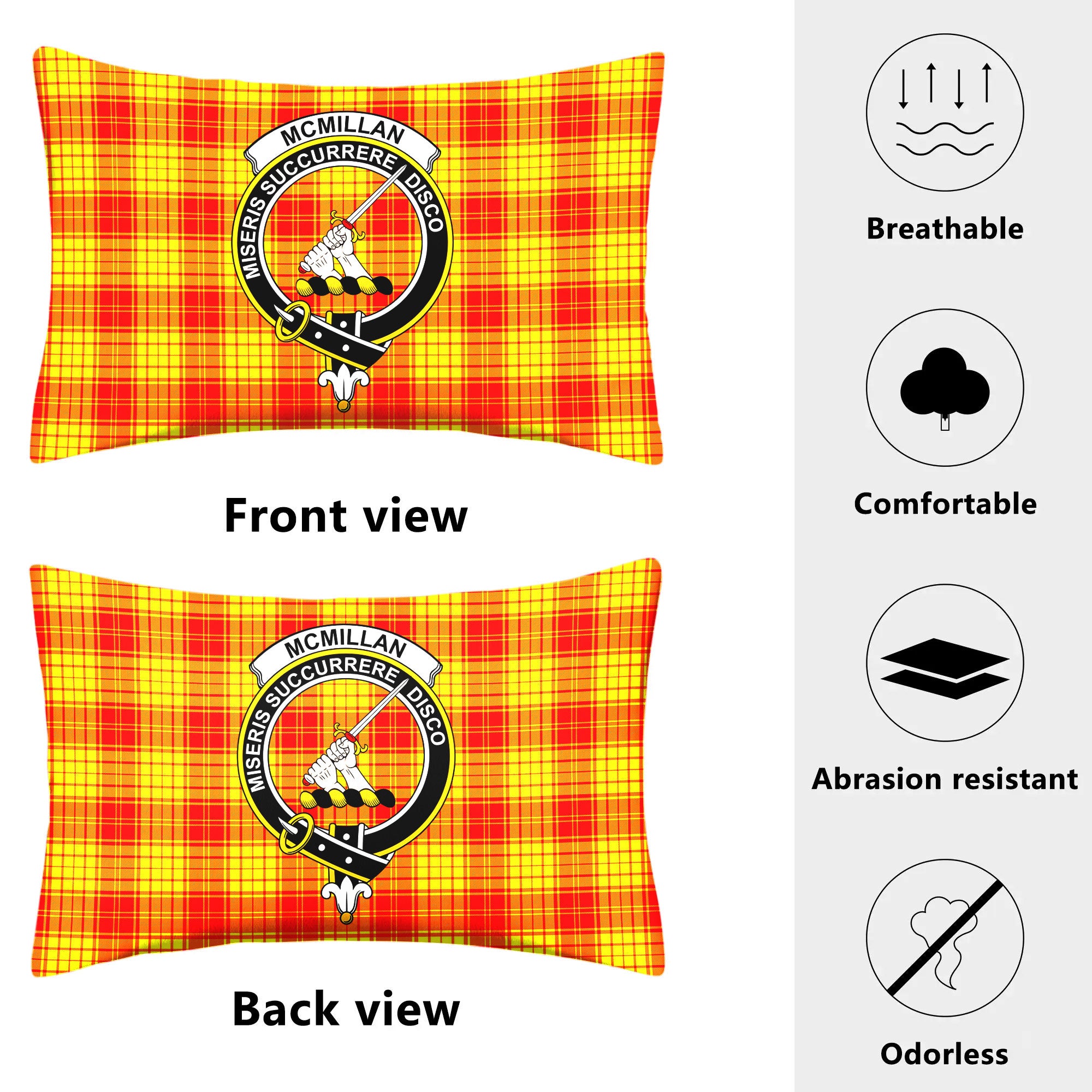 McMillan Clan Tartan Crest Pillow Cover