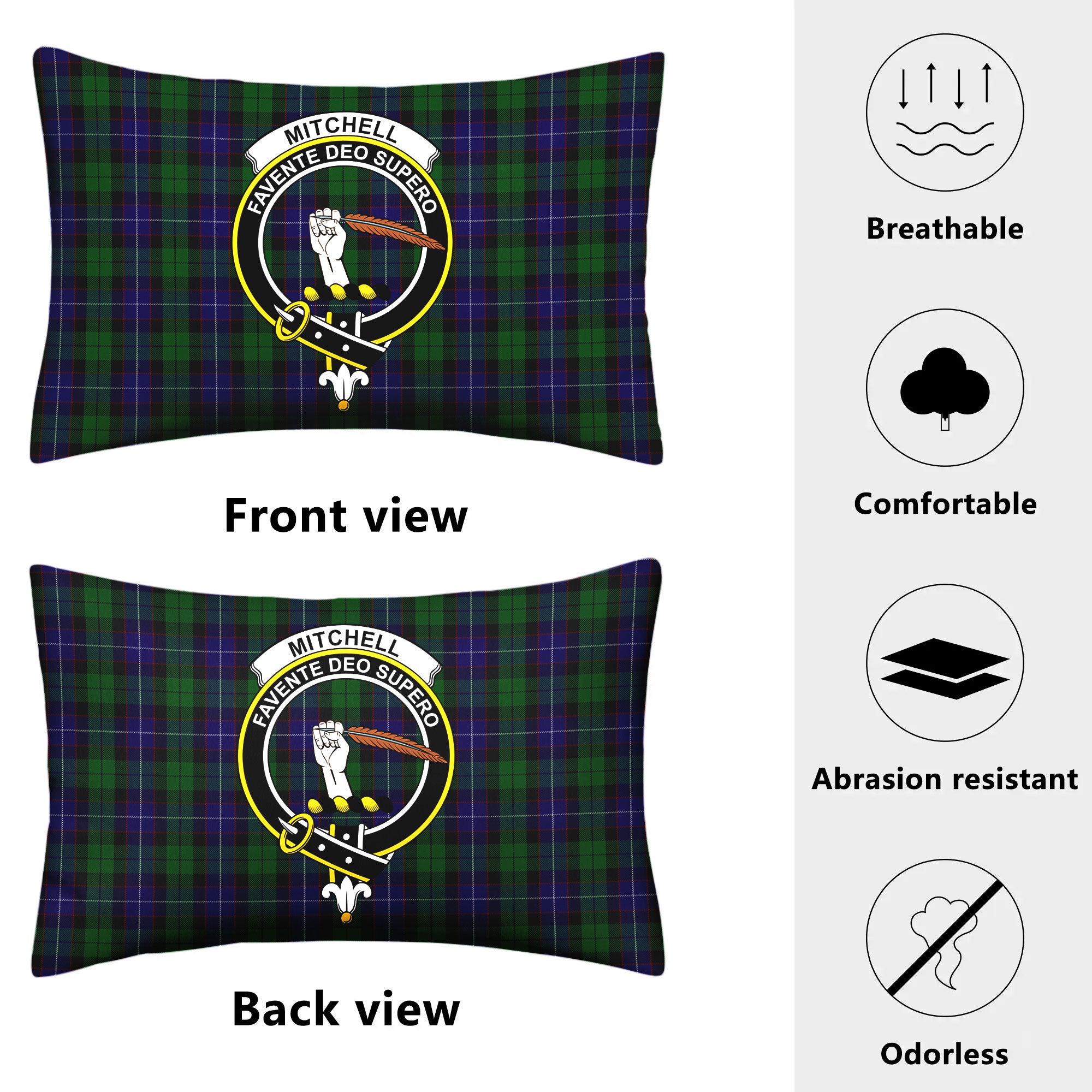 Mitchell Tartan Crest Pillow Cover