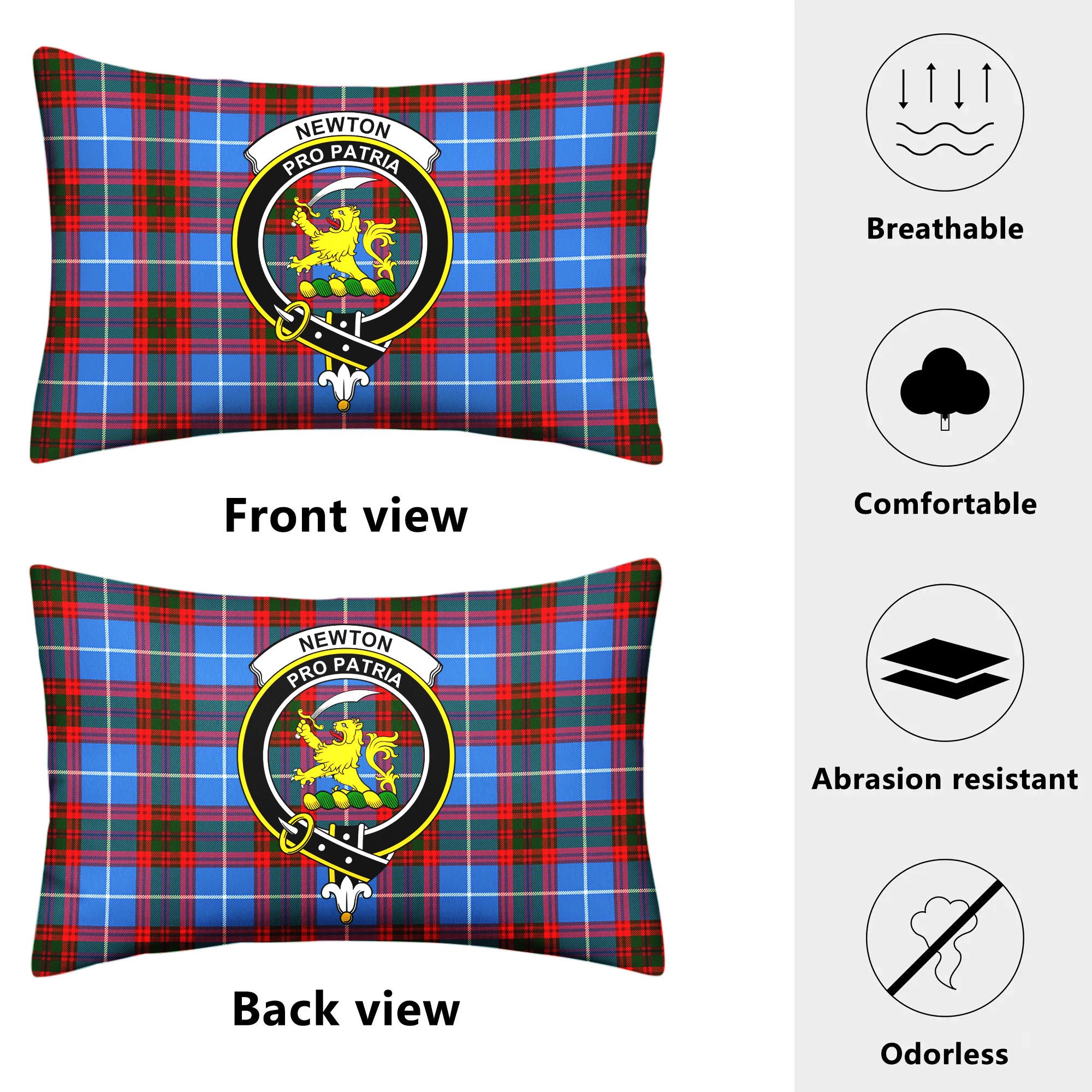 Newton Tartan Crest Pillow Cover