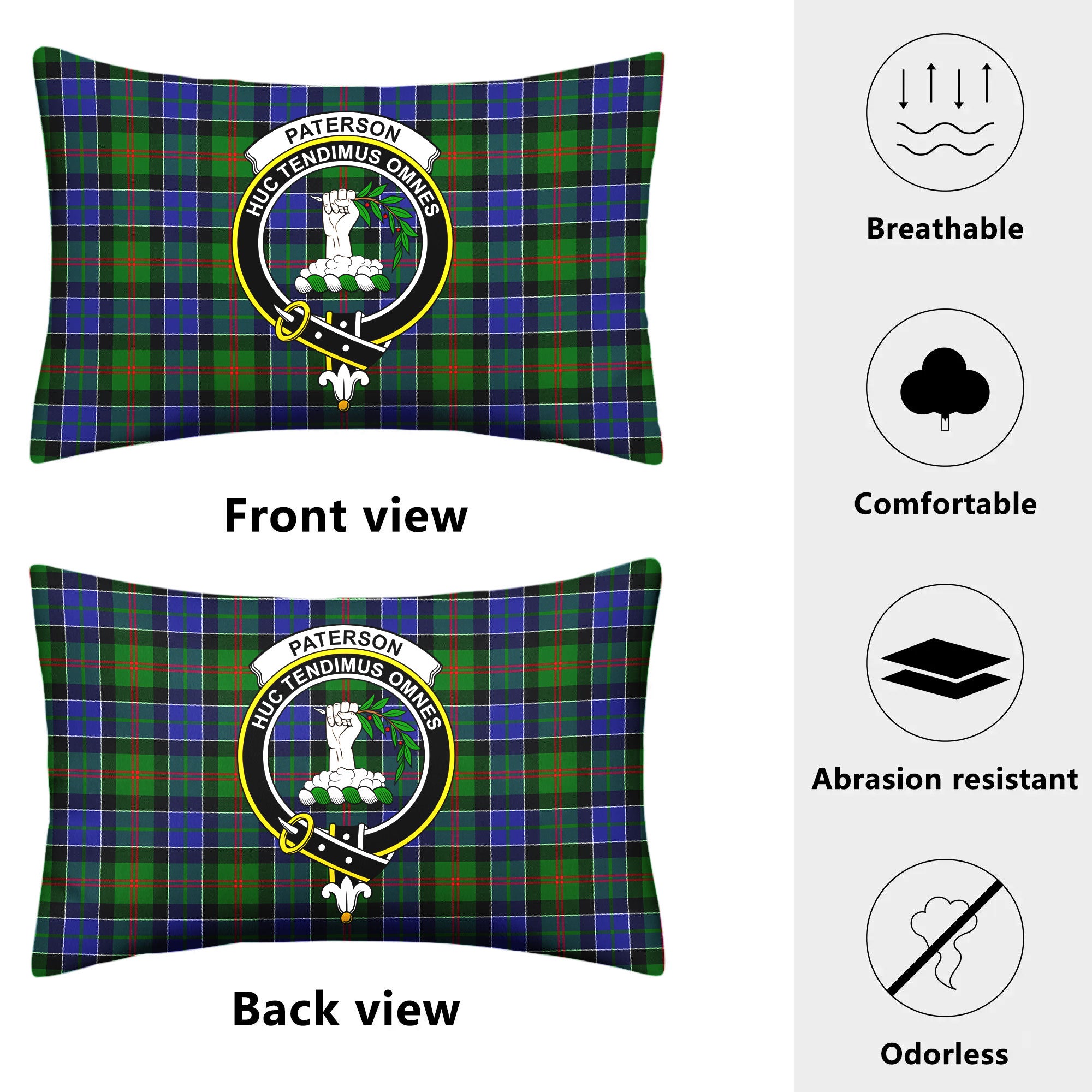 Paterson Tartan Crest Pillow Cover