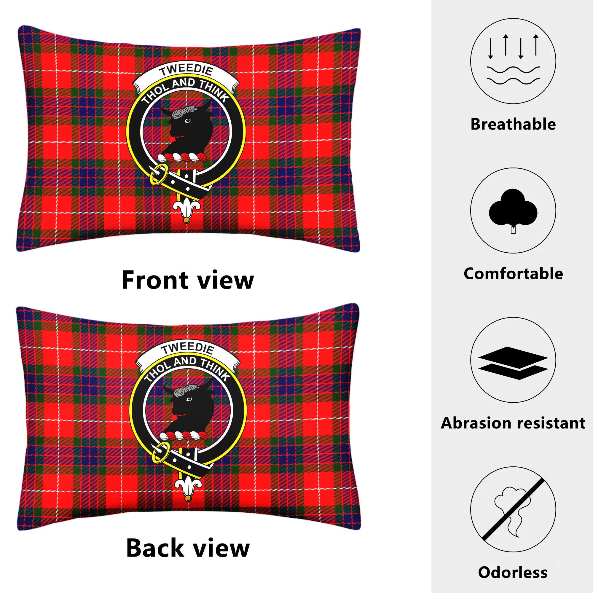 Tweedie Tartan Crest Pillow Cover