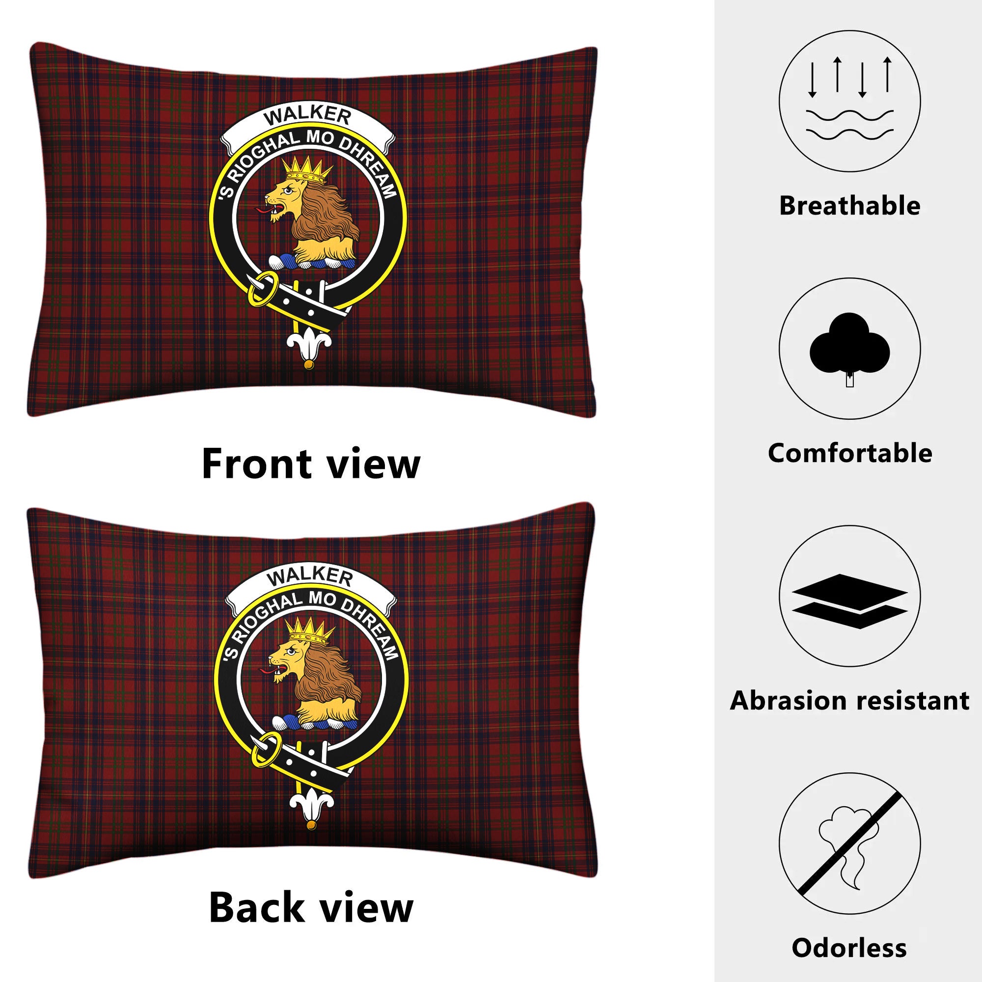 Walker Tartan Crest Pillow Cover