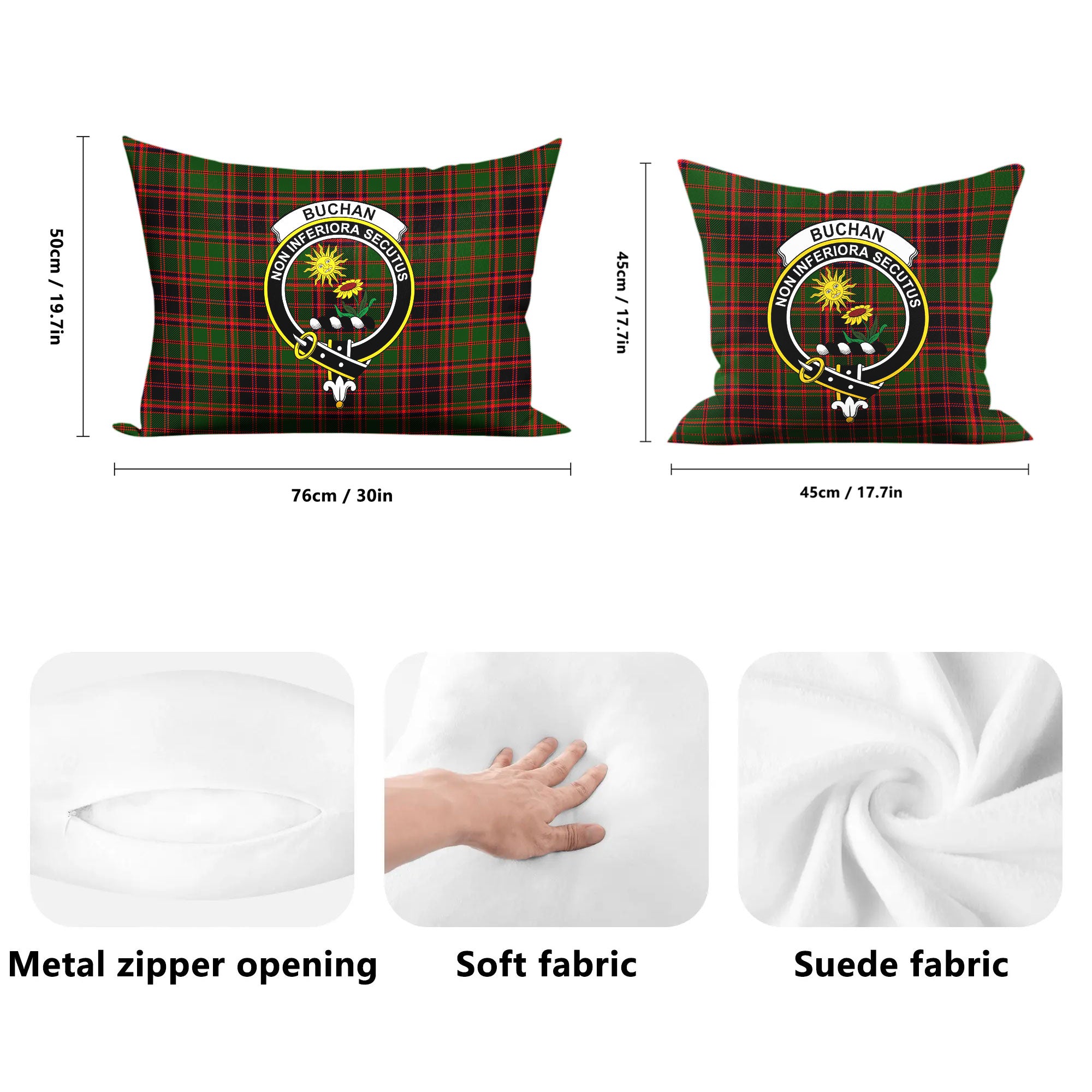 Buchan Modern Tartan Crest Pillow Cover