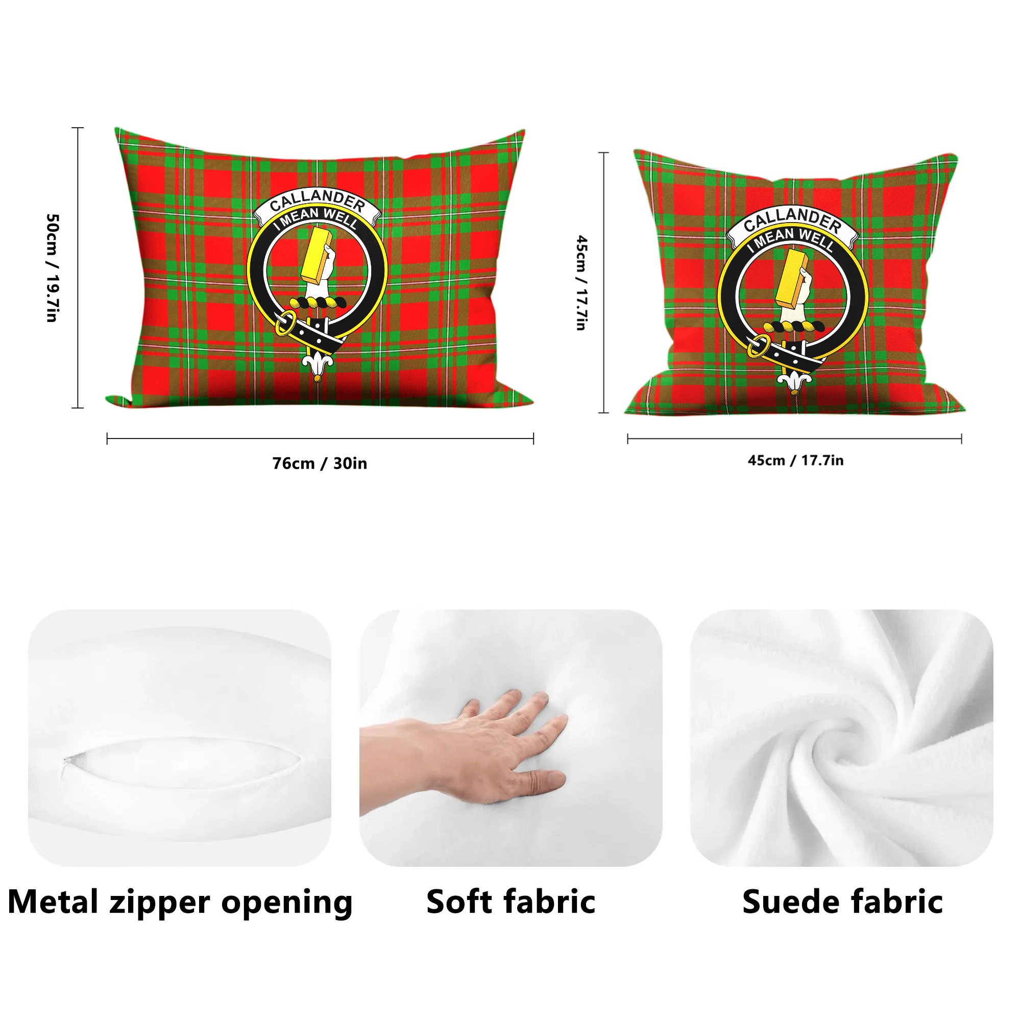 Callander Tartan Crest Pillow Cover