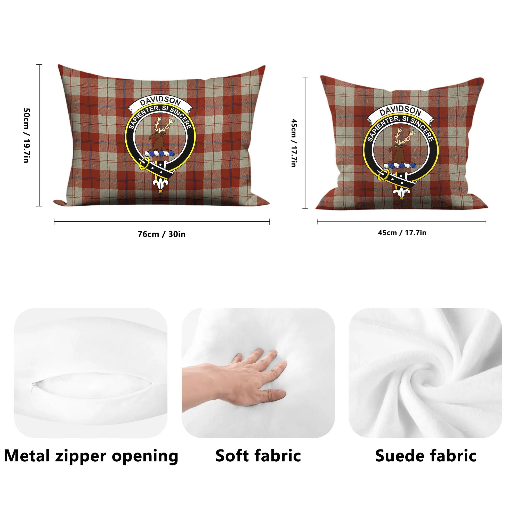 Davidson Dress Dancers Tartan Crest Pillow Cover