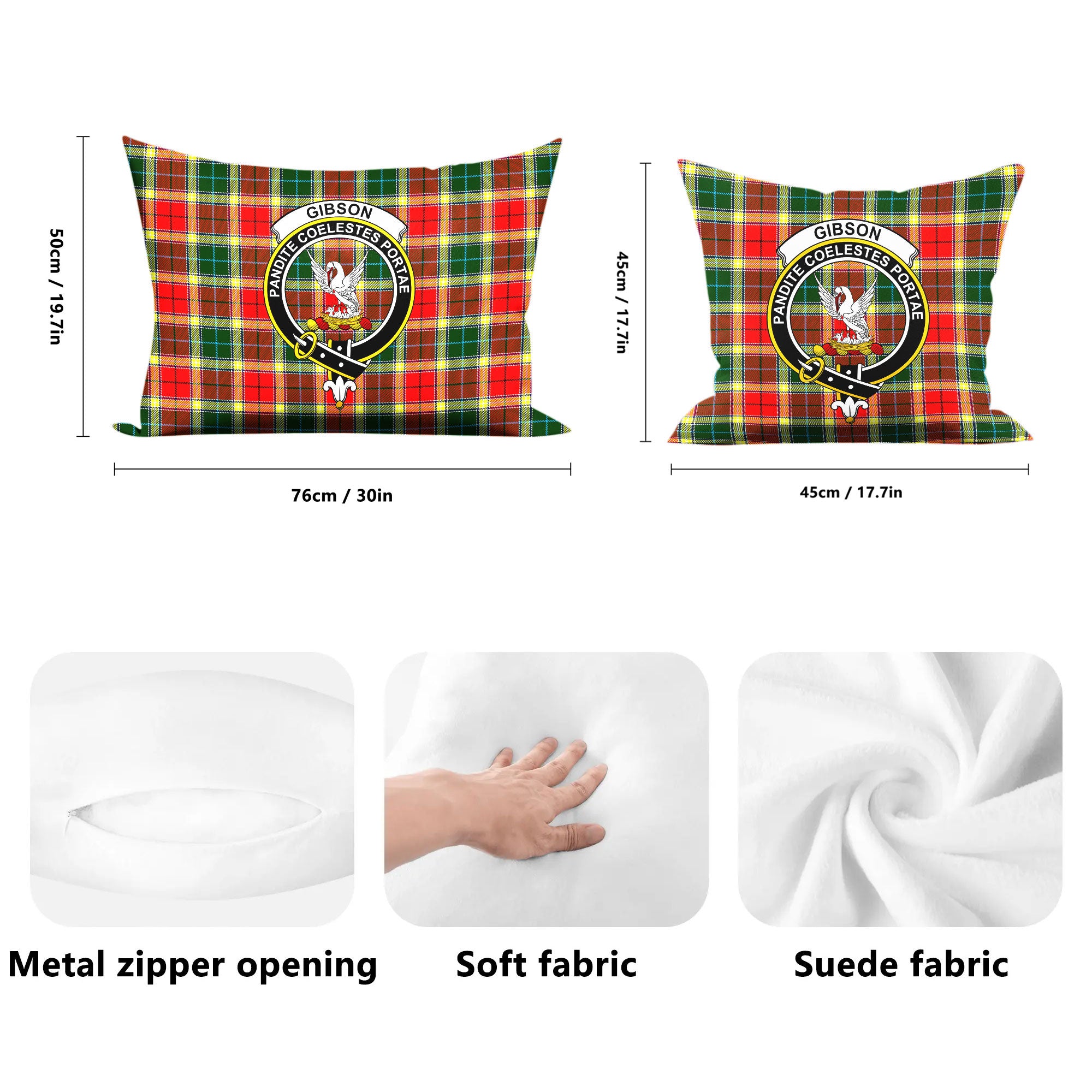 Gibson Tartan Crest Pillow Cover