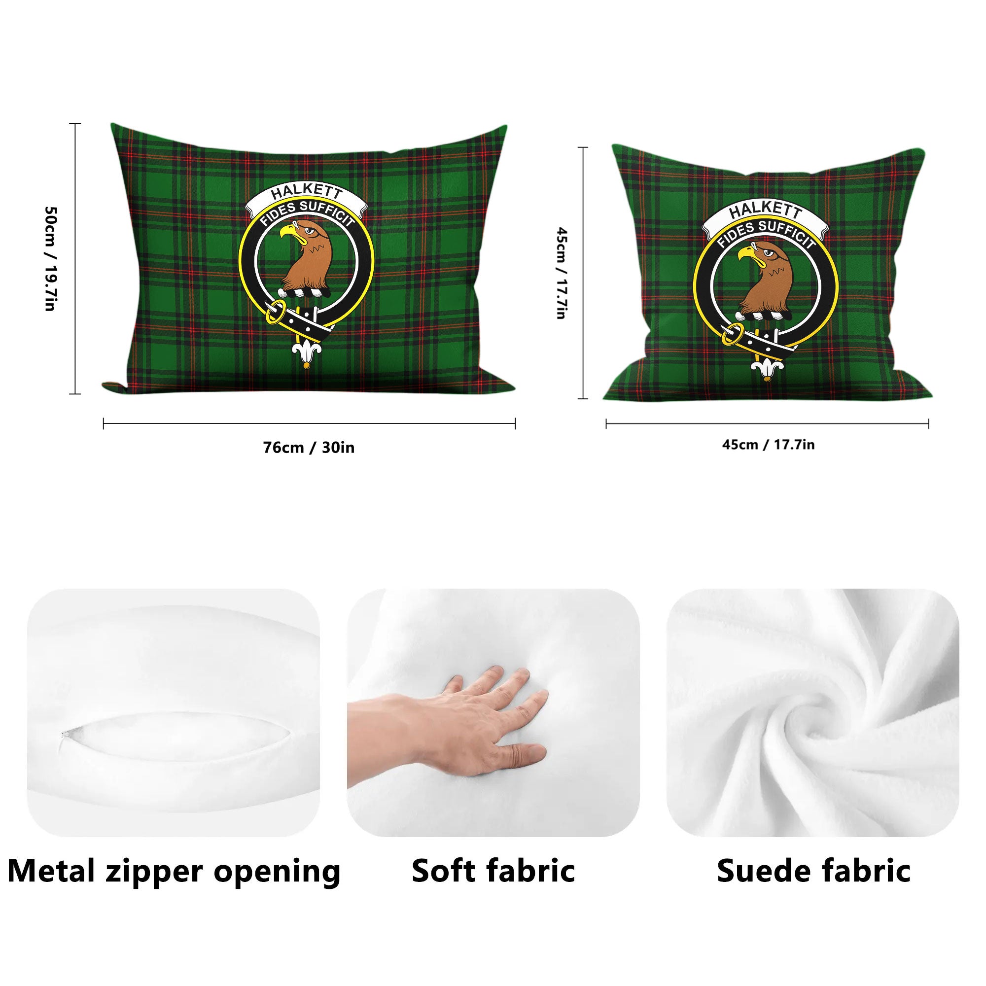 Halkett Tartan Crest Pillow Cover