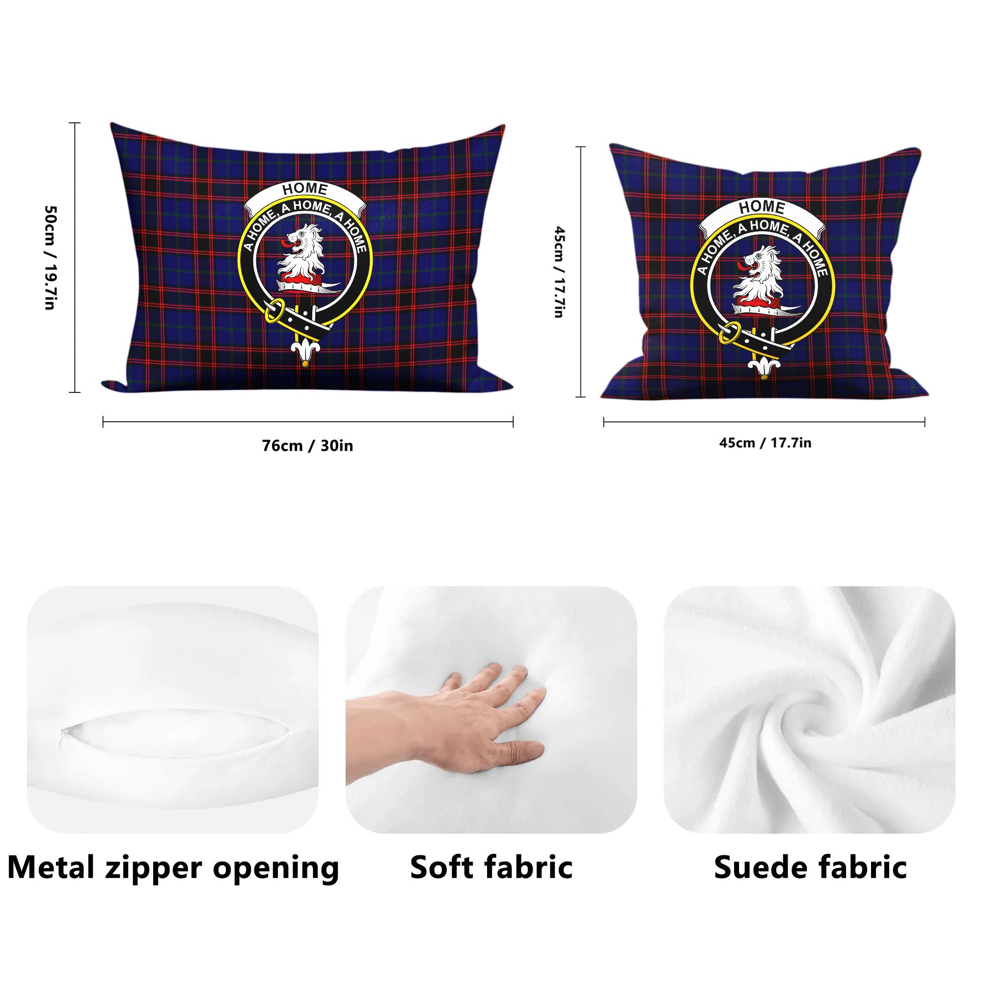 Home Modern Tartan Crest Pillow Cover