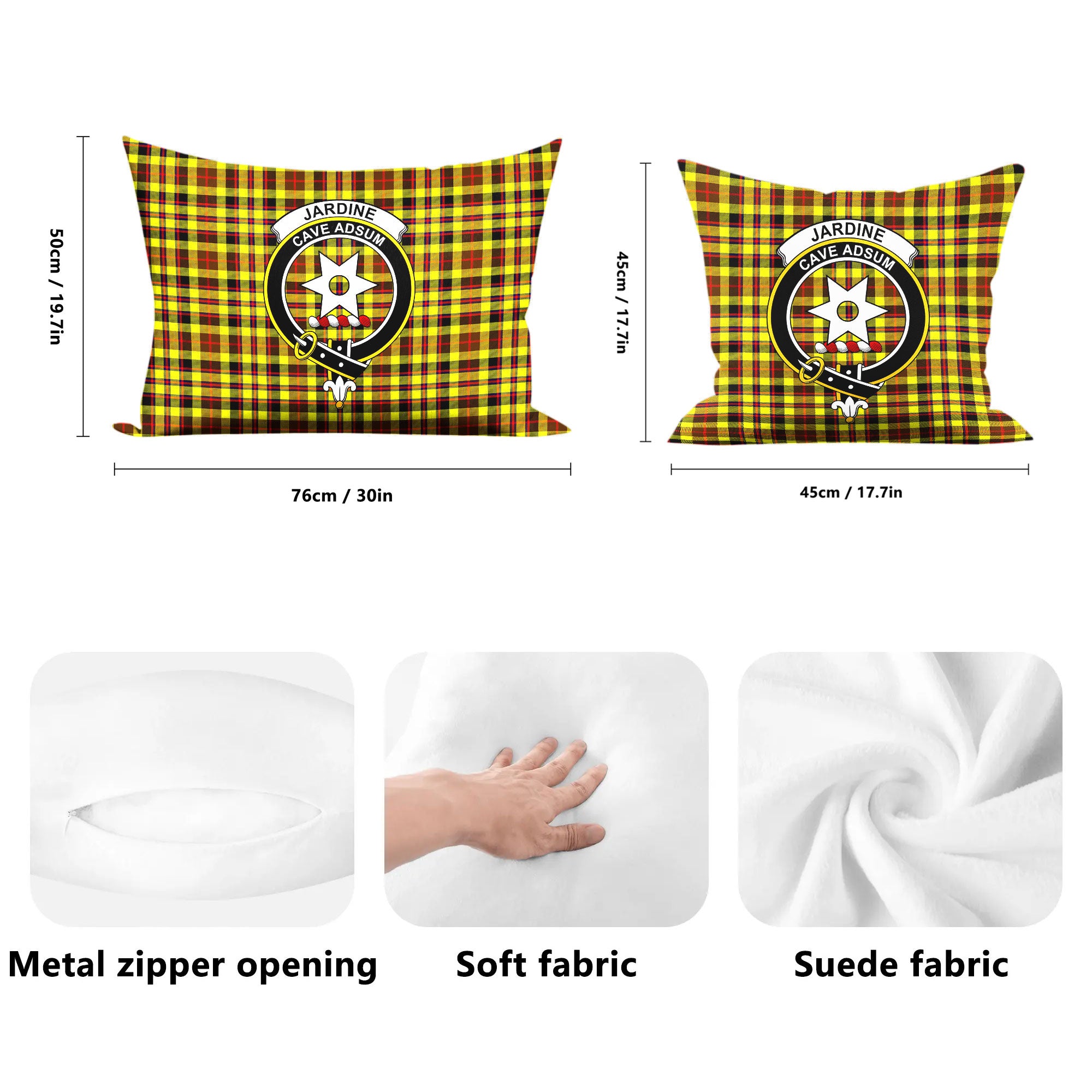 Jardine Tartan Crest Pillow Cover