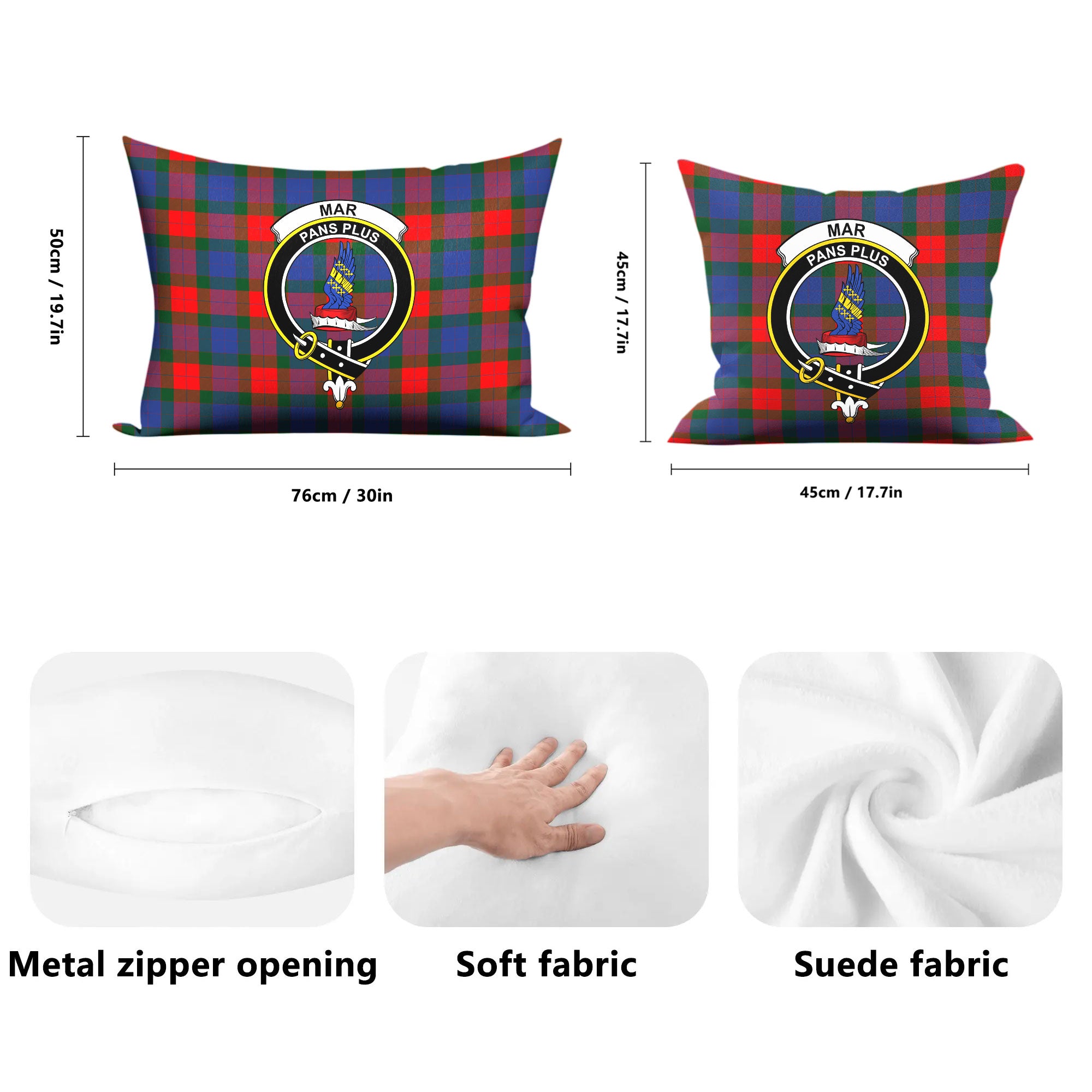 Mar Tartan Crest Pillow Cover