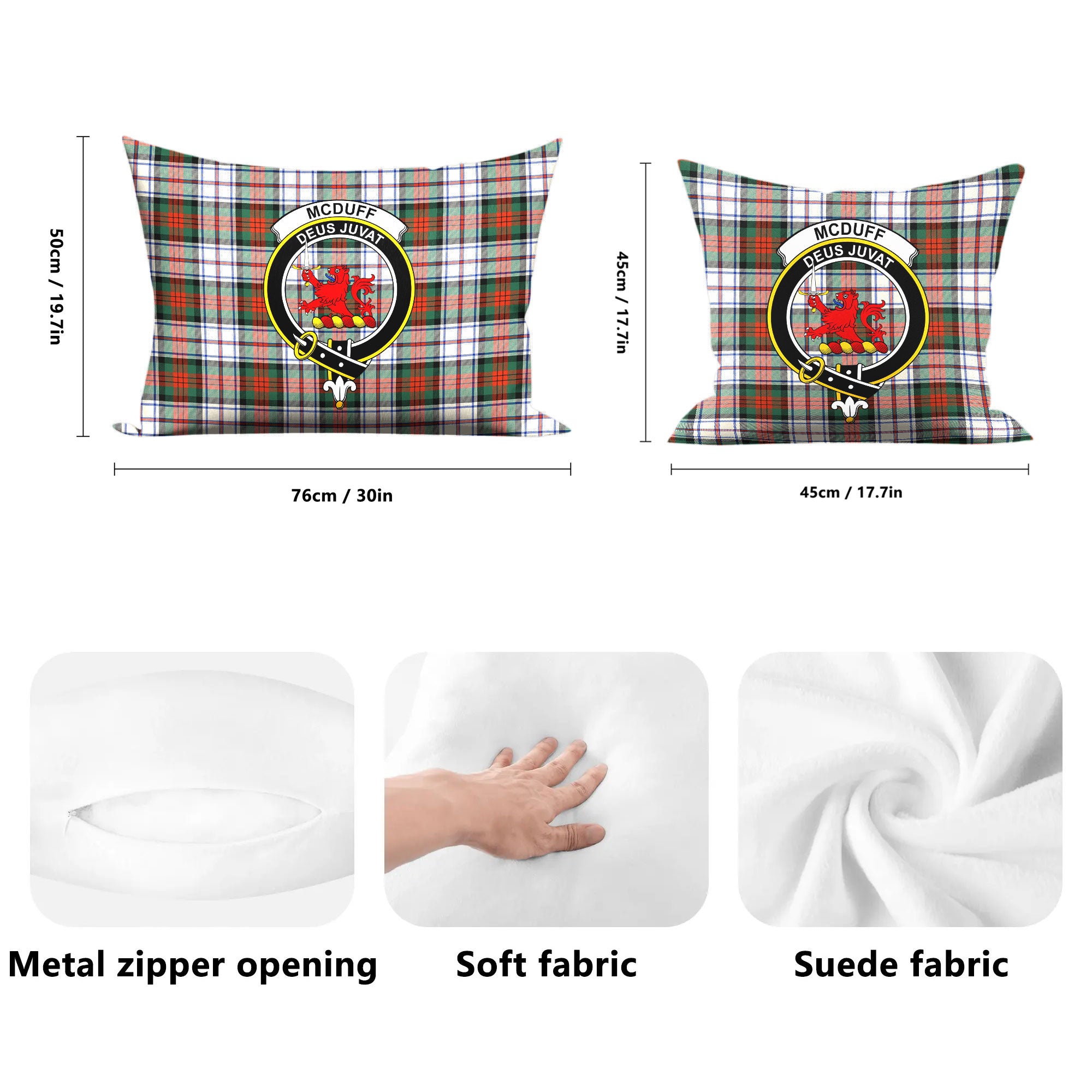 McDuff Dress Ancient Tartan Crest Pillow Cover