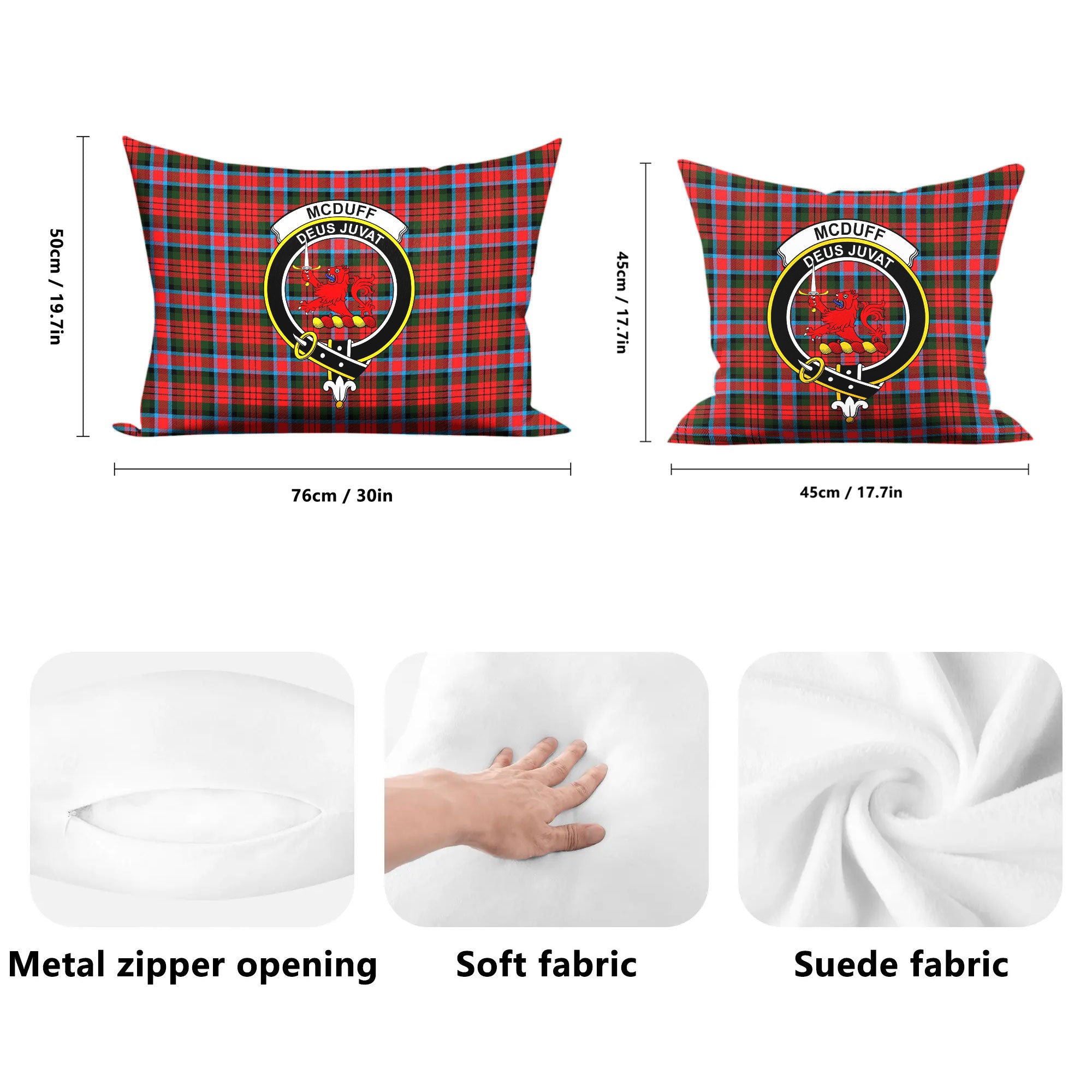 McDuff Modern Tartan Crest Pillow Cover