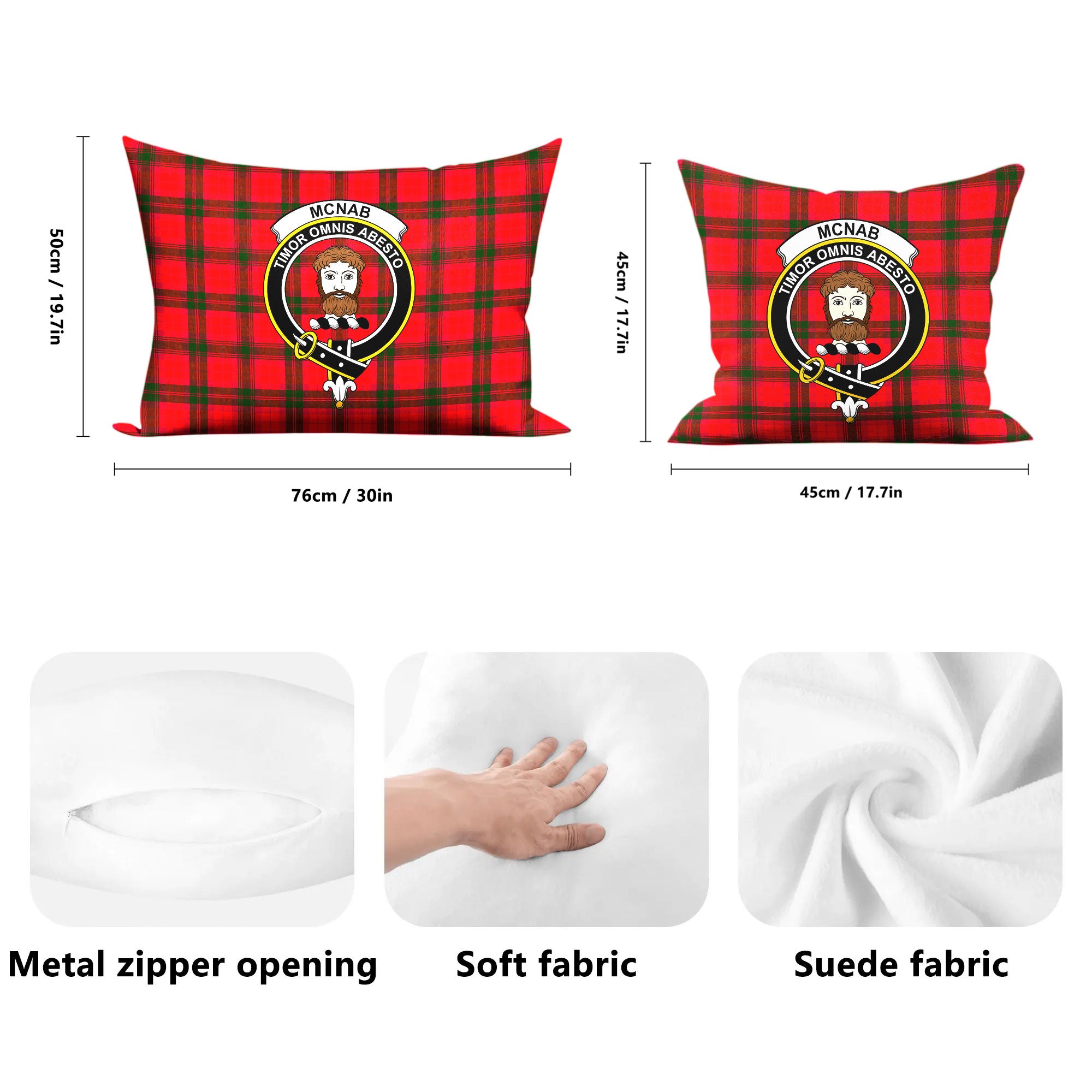 McNab Modern Tartan Crest Pillow Cover