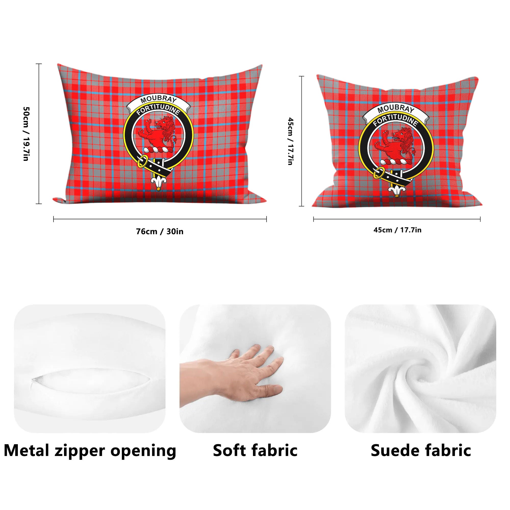 Moubray Tartan Crest Pillow Cover