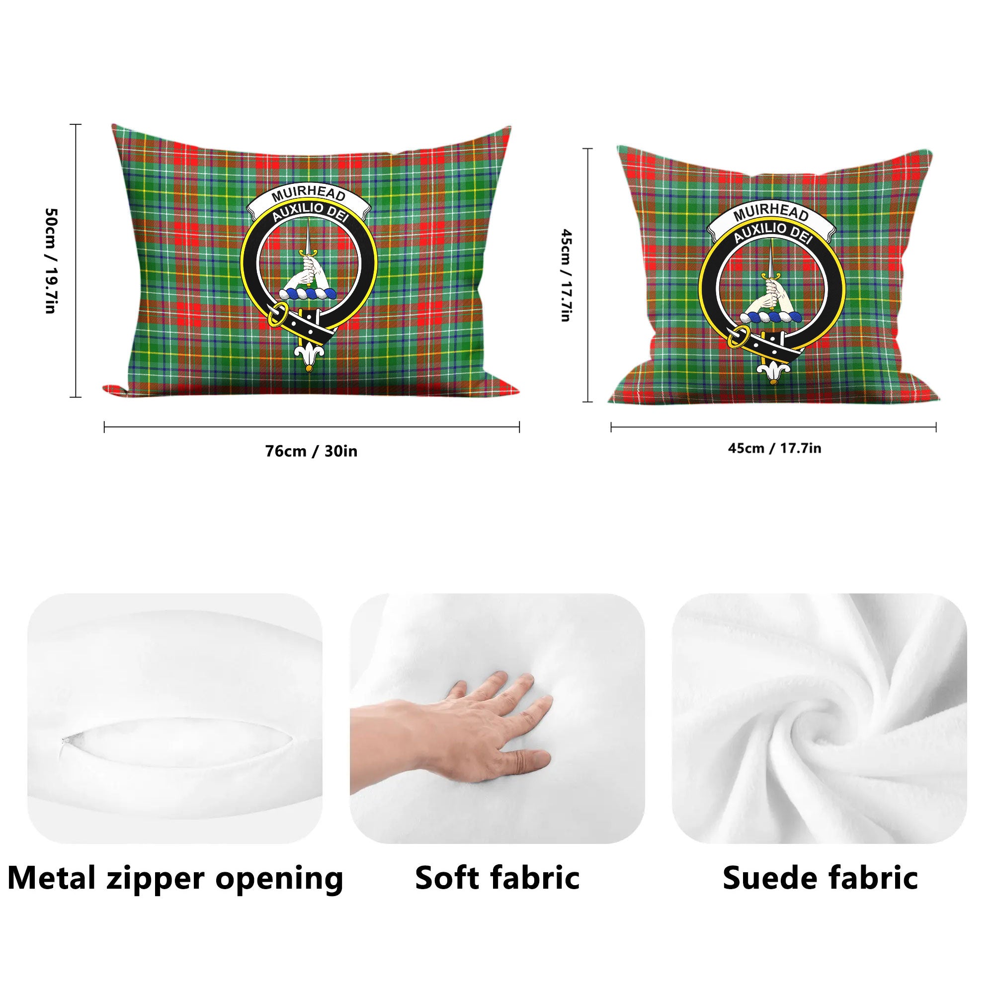 Muirhead Tartan Crest Pillow Cover