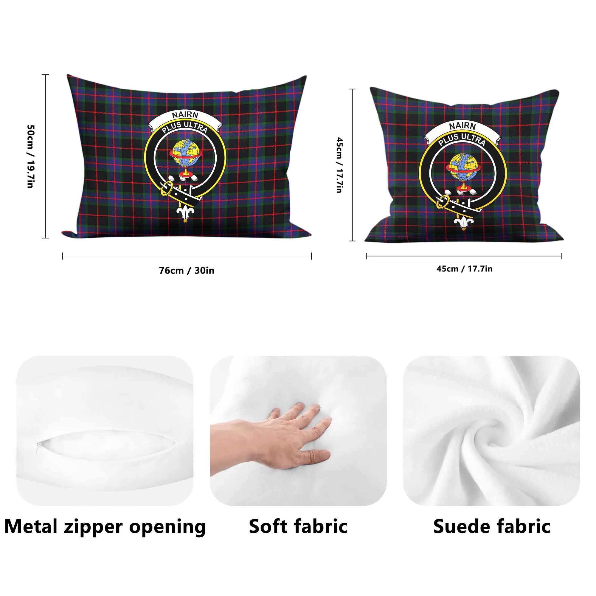 Nairn Tartan Crest Pillow Cover