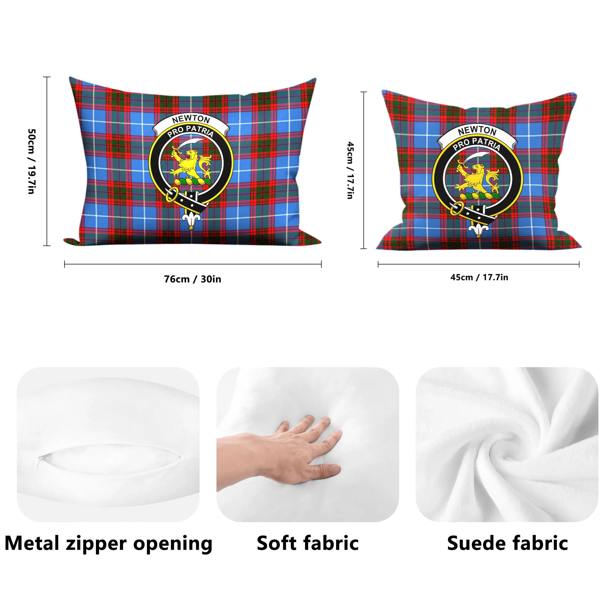 Newton Tartan Crest Pillow Cover