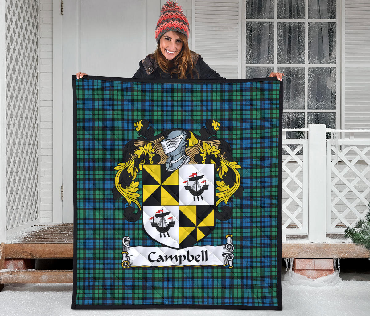 Campbell Ancient 01 Tartan Coat of Arms Quilt