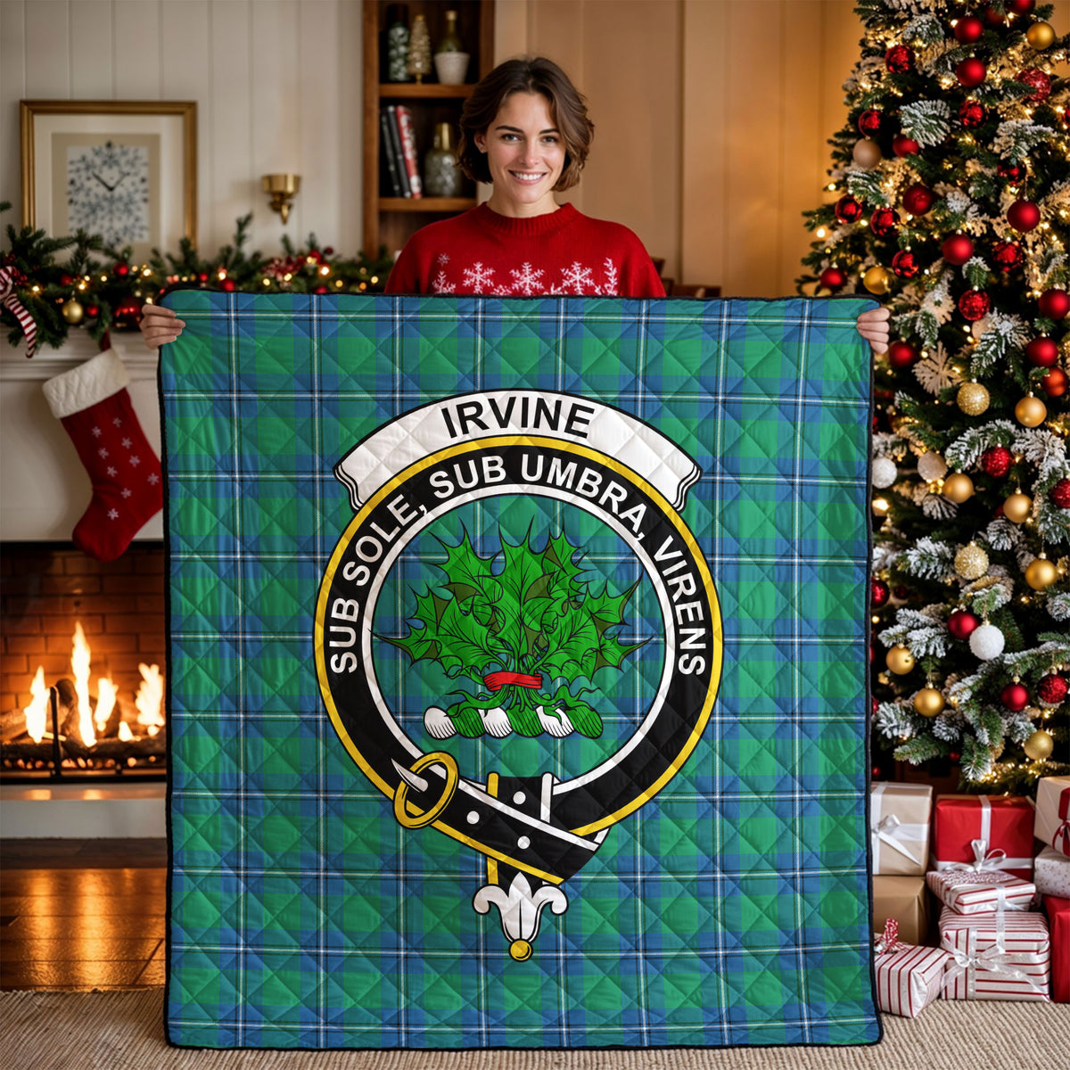 Irvine Ancient Tartan Crest Quilt