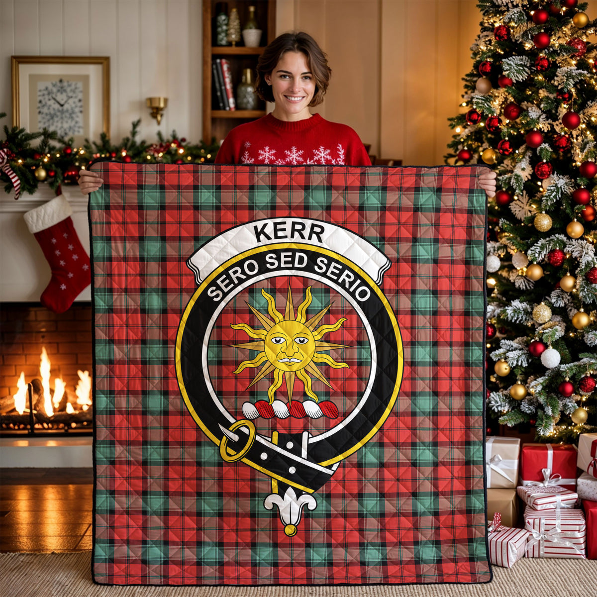 Kerr Ancient Tartan Crest Quilt