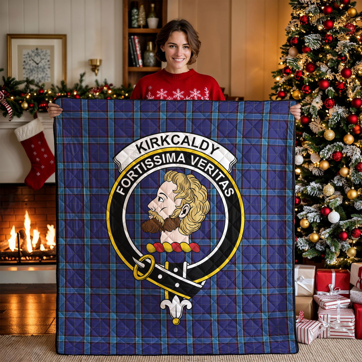 Kirkcaldy Tartan Crest Quilt