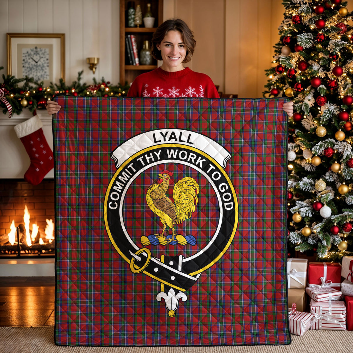 Lyall Tartan Crest Quilt