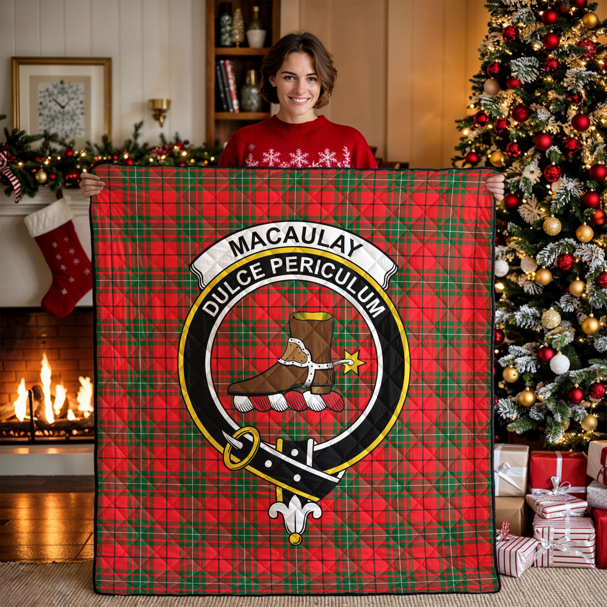 MacAulay Modern Tartan Crest Quilt