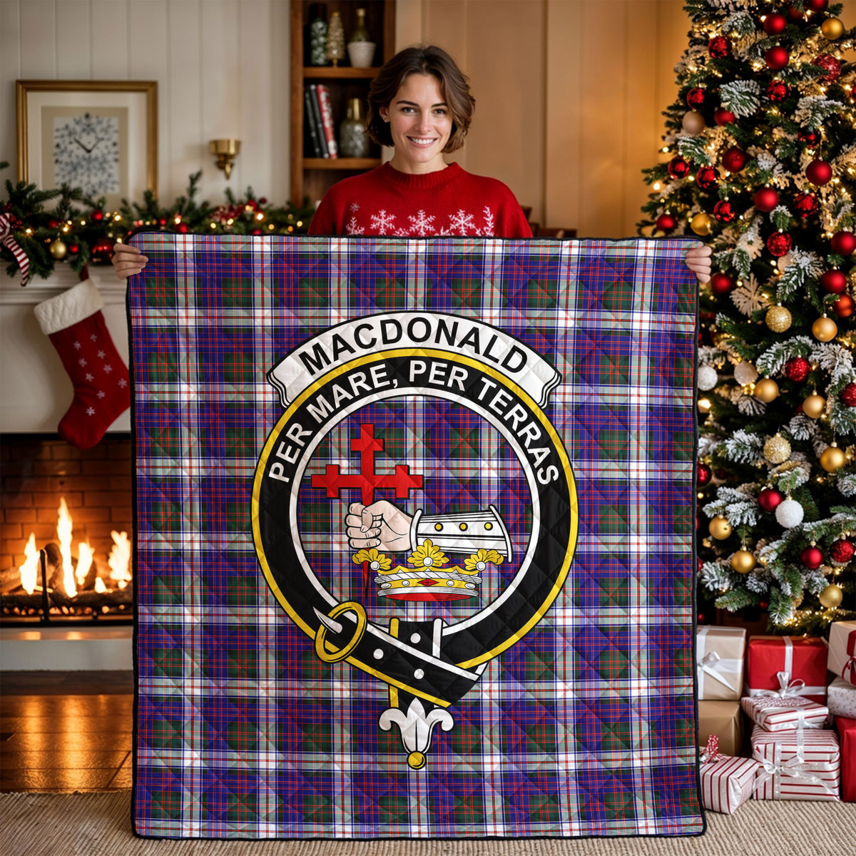 MacDonald Dress Modern Tartan Crest Quilt