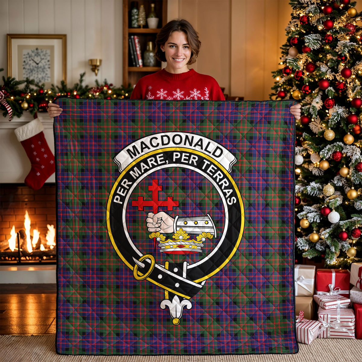 MacDonald Modern Tartan Crest Quilt