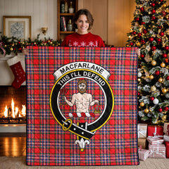 MacFarlane Modern Tartan Crest Quilt