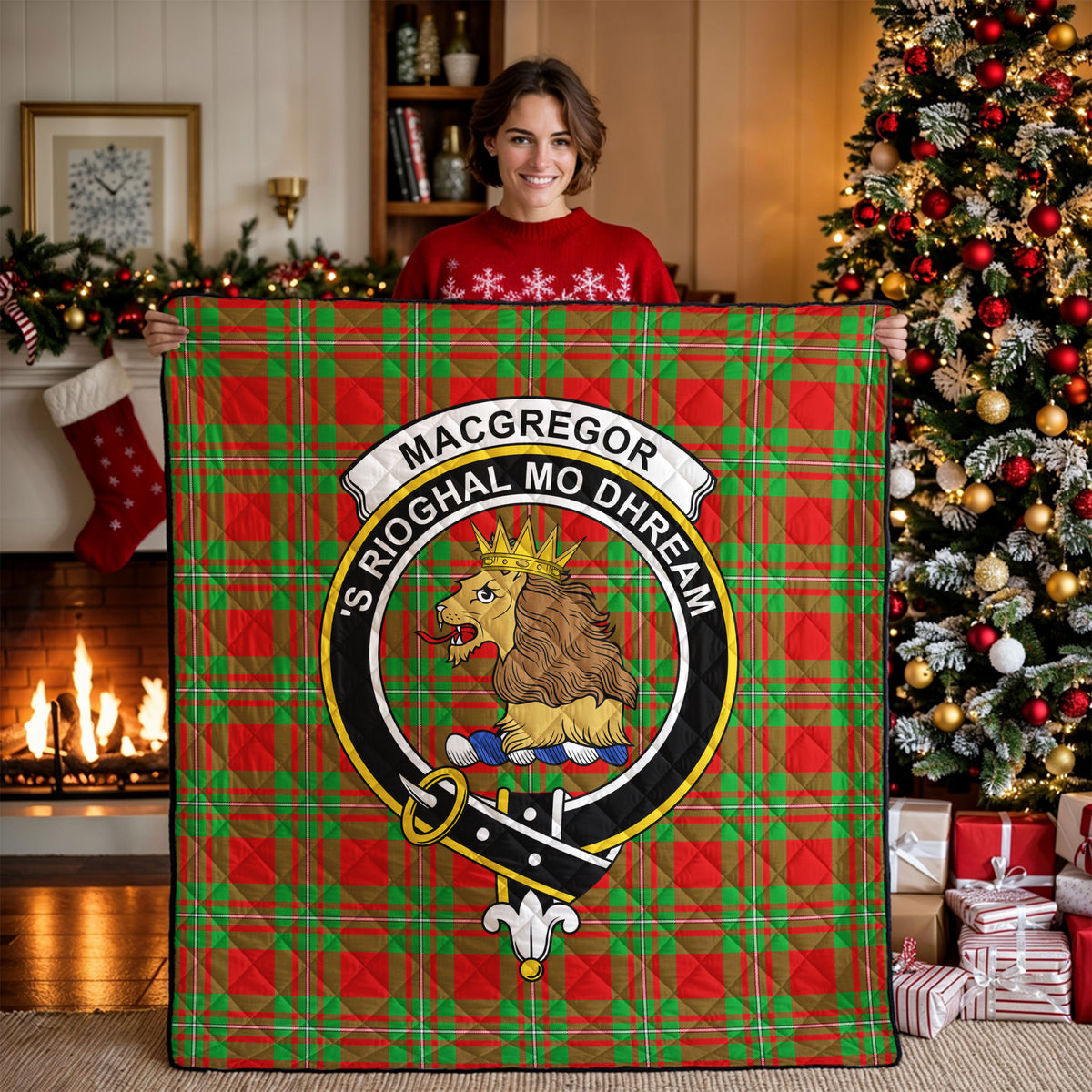MacGregor Modern Tartan Crest Quilt
