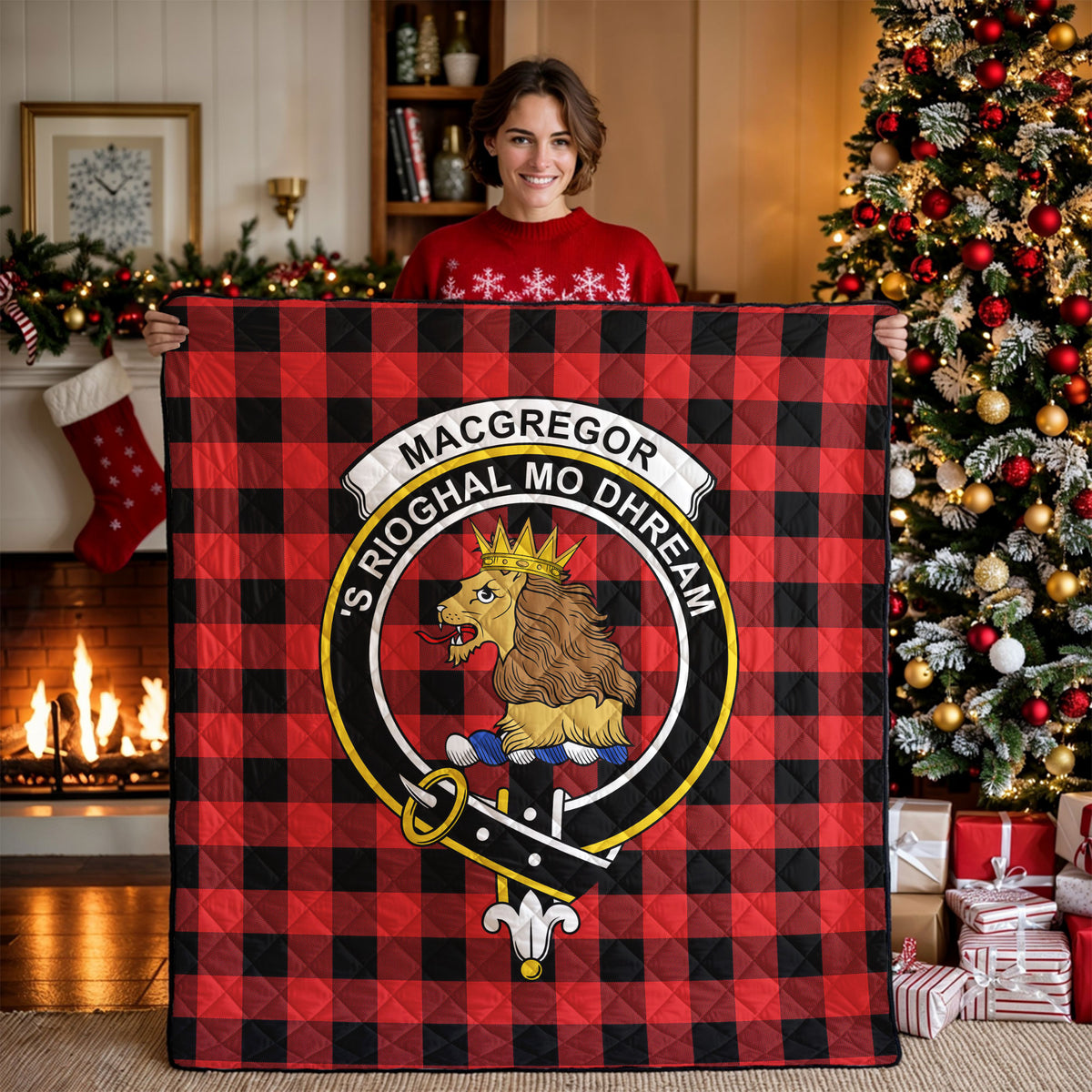 MacGregor Rob Roy Modern Tartan Crest Quilt