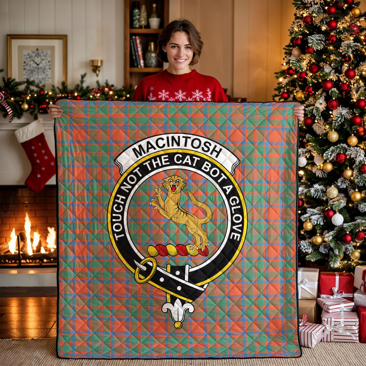 MacIntosh Ancient Tartan Crest Quilt