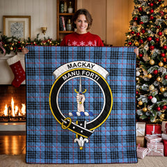 MacKay Blue Tartan Crest Quilt