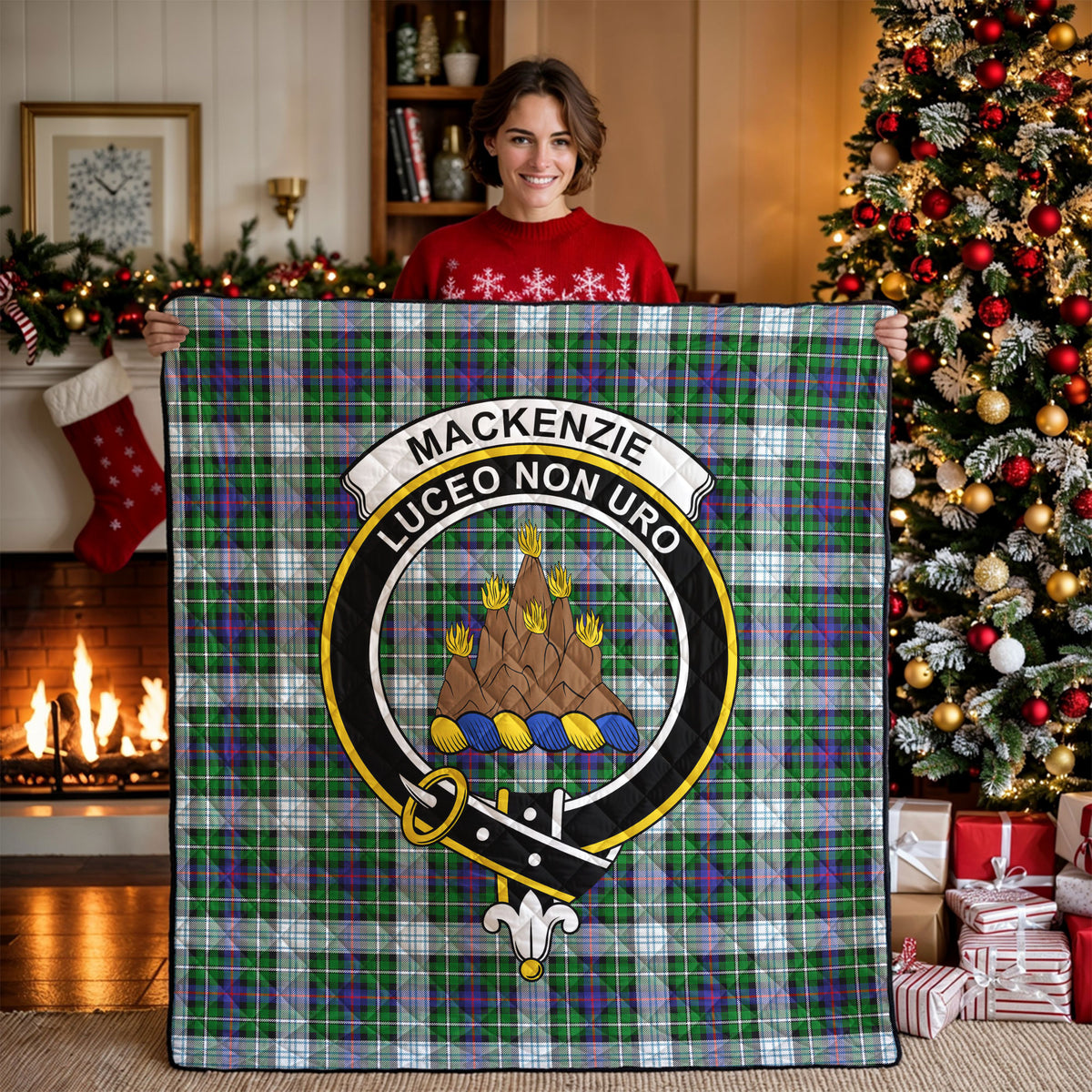 MacKenzie Dress Modern Tartan Crest Quilt