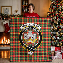 MacLachlan Hunting Modern Tartan Crest Quilt